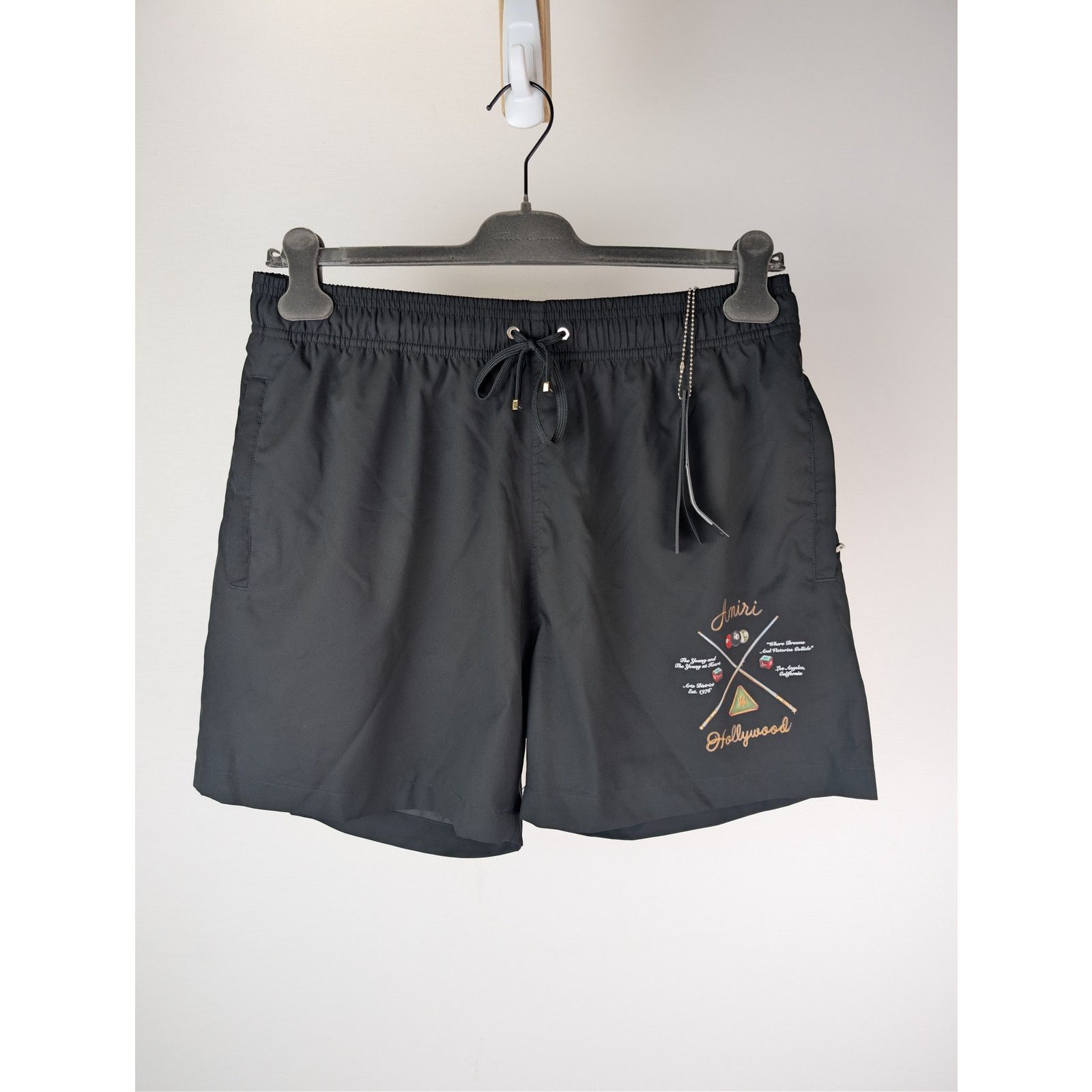 Amiri o1rshd1 Pool Cue Swim Trunk Shorts in Black Size US 36 / EU 52 - 2 Thumbnail