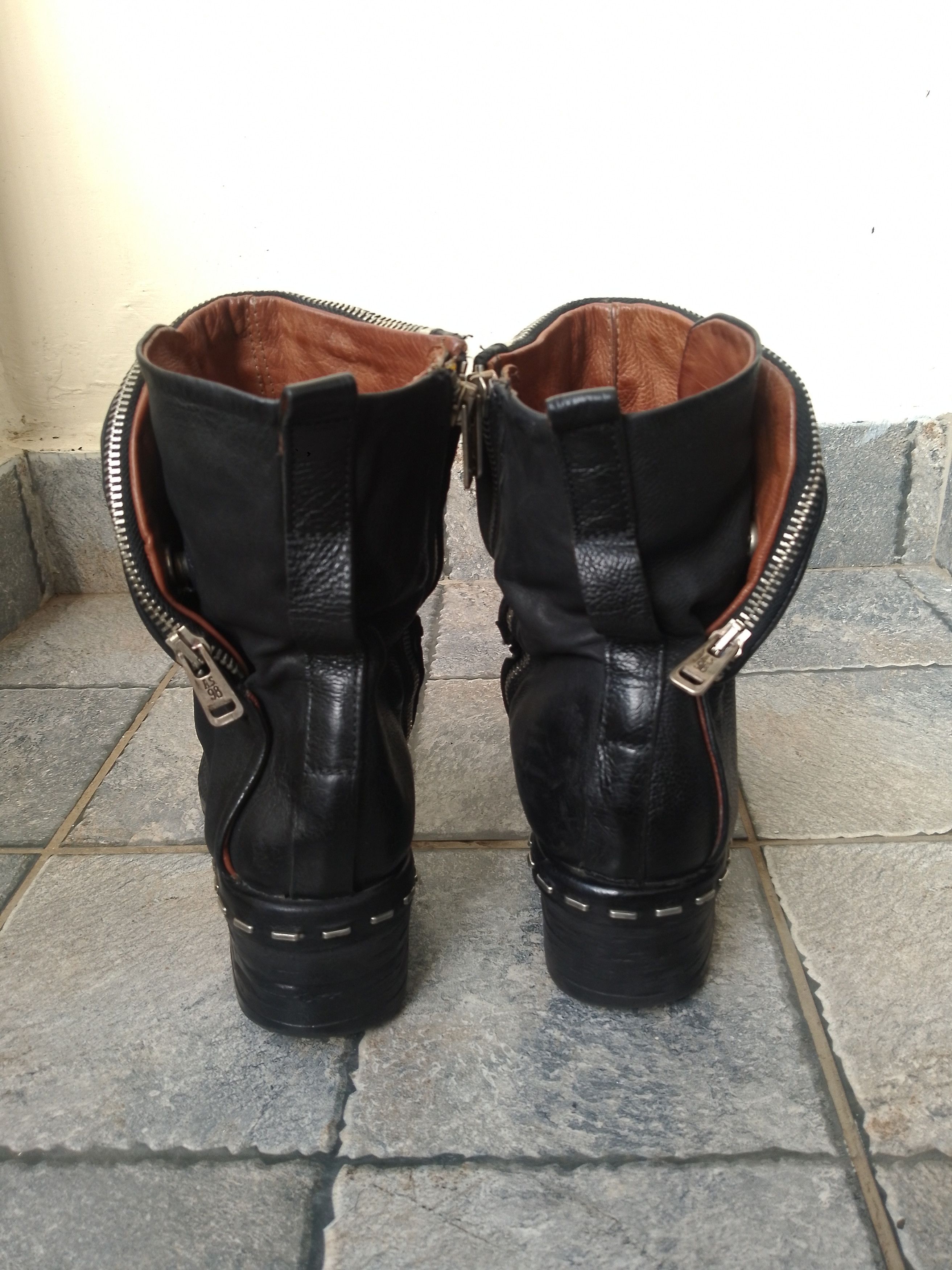 A.S.98 AS 98 BIKER ANKLE BOOTS Size US 9 / IT 39 - 5 Thumbnail