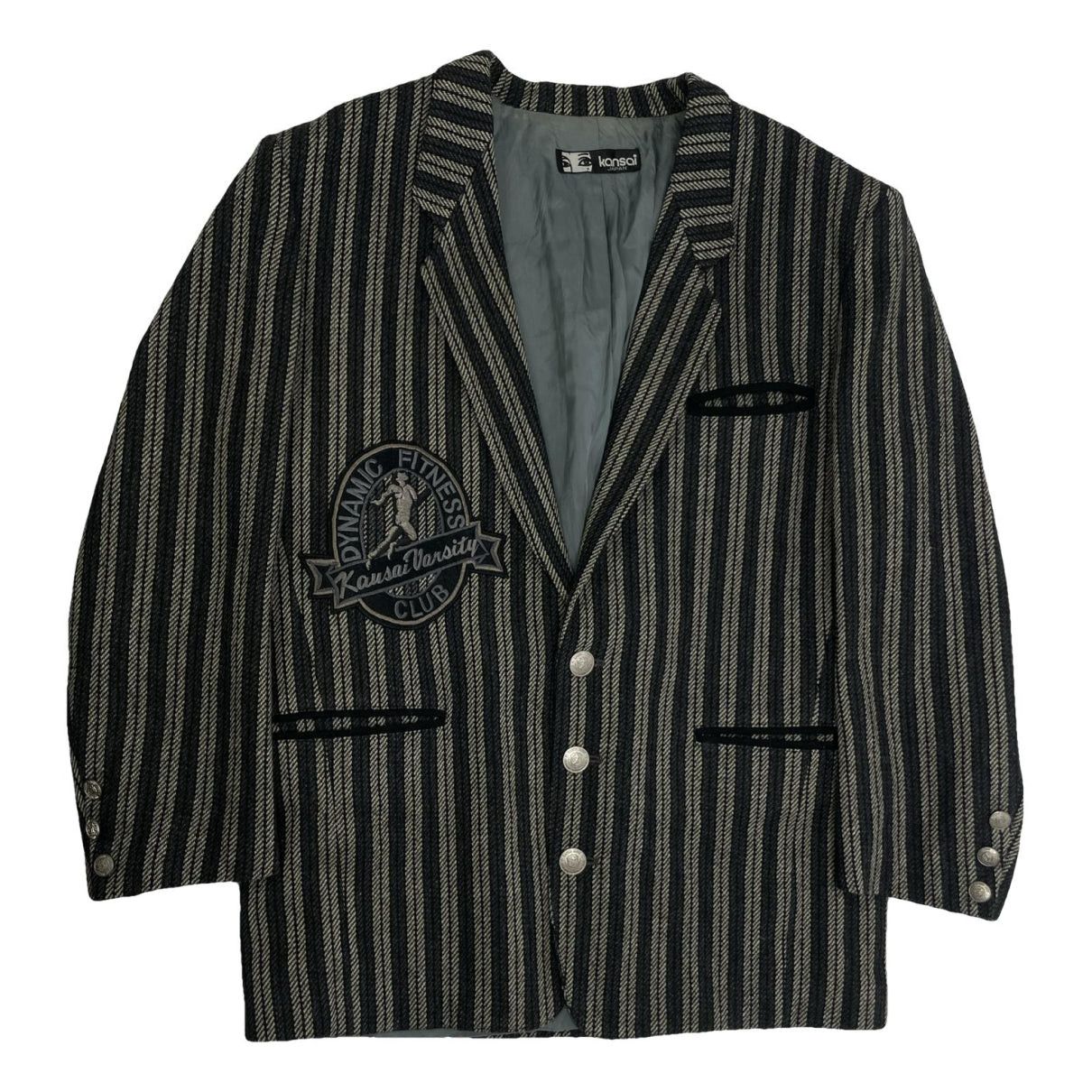Kansai Yamamoto Anthracite Wool Jacket Size L / US 10 / IT 46 - 1 Thumbnail