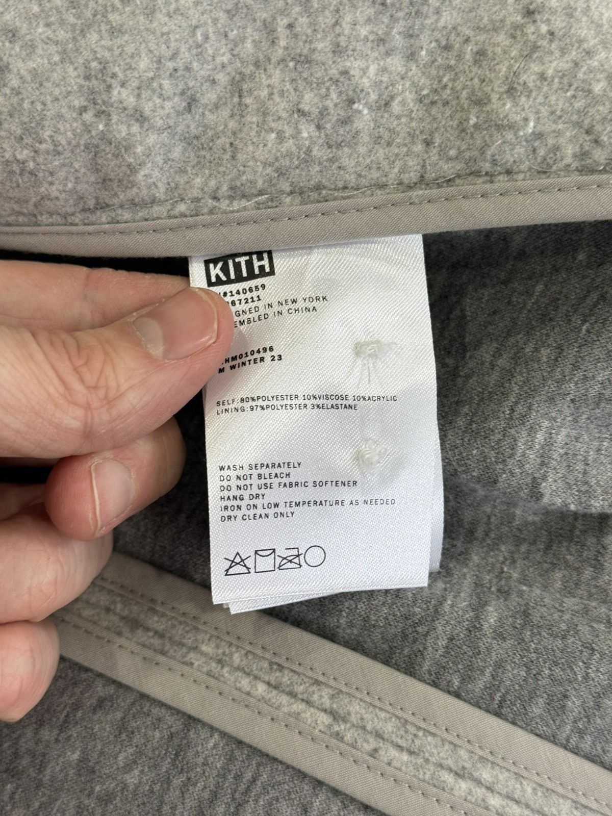 Kith Kith Felted Double Brested Blazer Heather Grey | Size S Size 38R - 7 Thumbnail