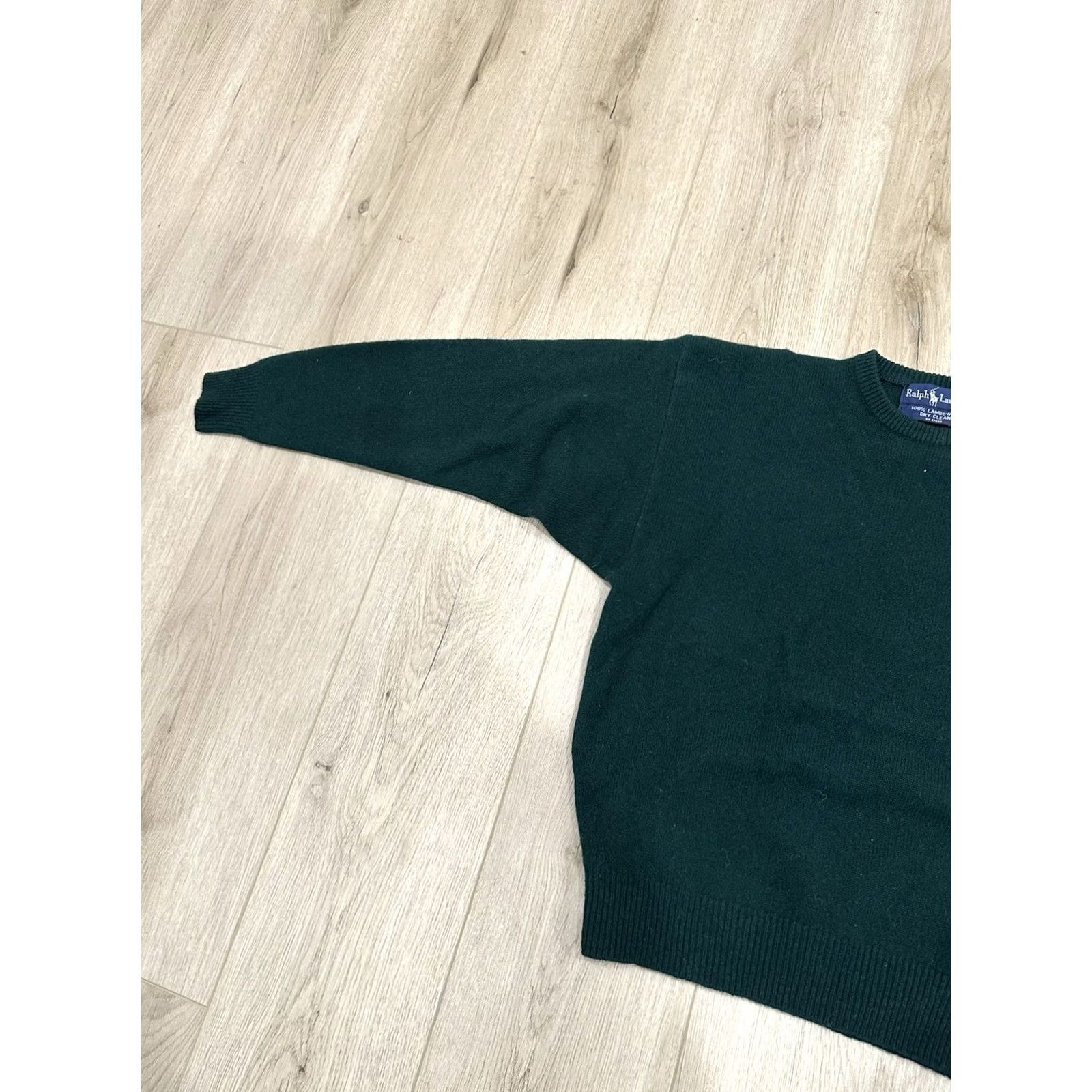 Polo Ralph Lauren VINTAGE Polo Ralph Lauren 90s Embroidered Crest Wool Sweater Green Womens M Size M / US 6-8 / IT 42-44 - 4 Thumbnail