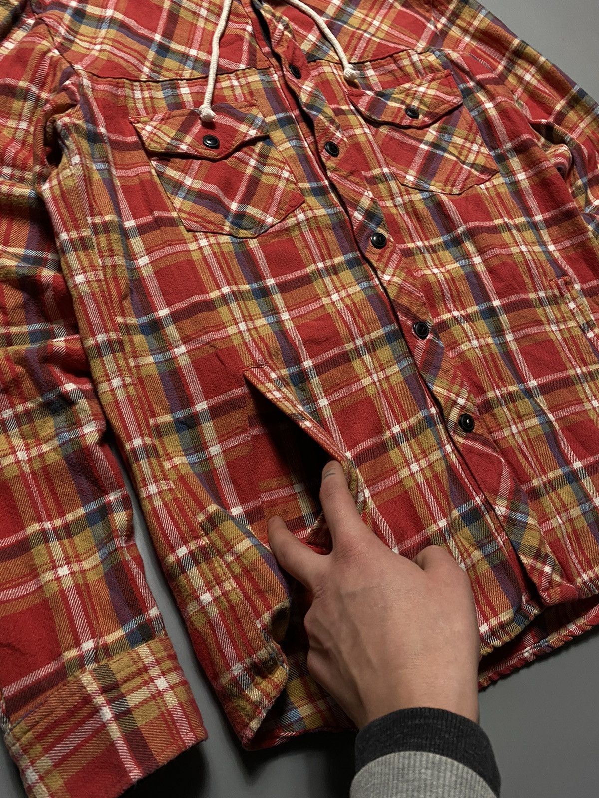 Japanese Brand × Vintage 🔥 PL&CO VTG FLANNEL RRL STYLE HOODIE JACKET Size US M / EU 48-50 / 2 - 2 Thumbnail