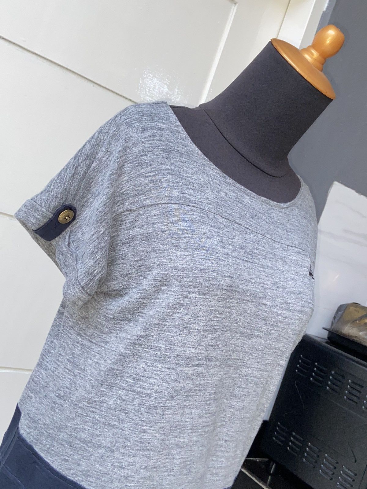 Burberry BURBERRY Grey Midi Dress Size XS / US 0-2 / IT 36-38 - 10 Thumbnail