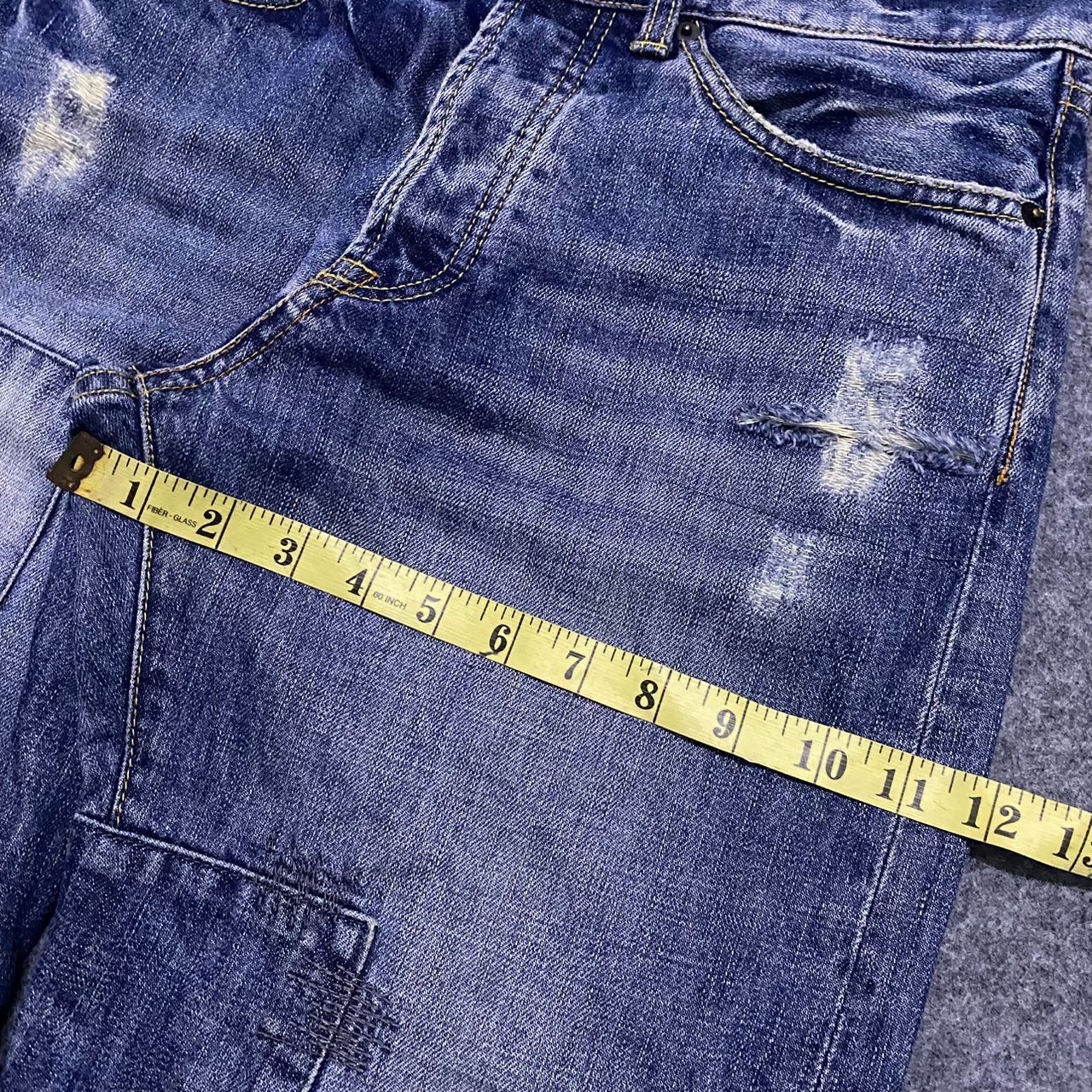 If Six Was Nine 💥Best Offer💥Spice Island Patchwork Distressed Denim Size US 32 / EU 48 - 9 Thumbnail
