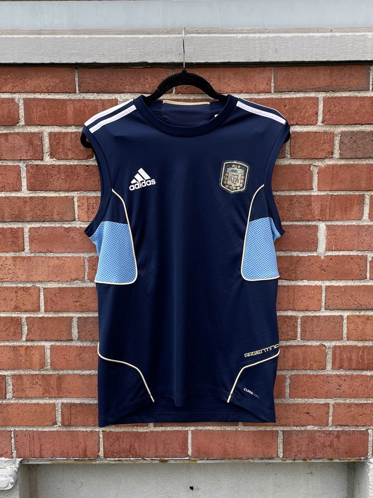 Adidas 2010 Adidas Climacool Argentina Soccer Club Tank Top Size US S / EU 44-46 / 1 - 1 Thumbnail