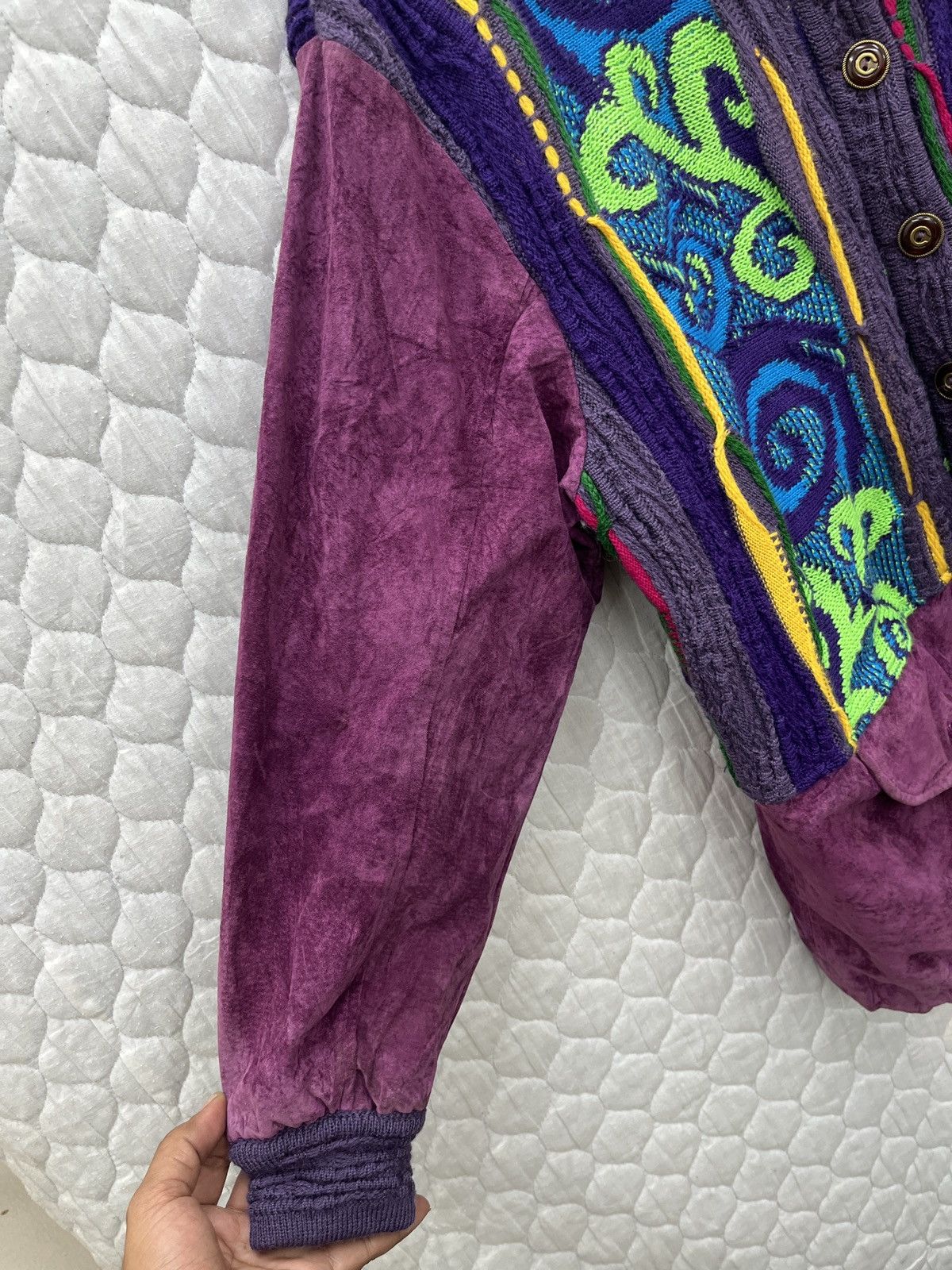 Coogi 🔥🔥🔥STEALS COOGI MULTICOLOUR KNIT + LEATHER JACKET Size US M / EU 48-50 / 2 - 17 Thumbnail