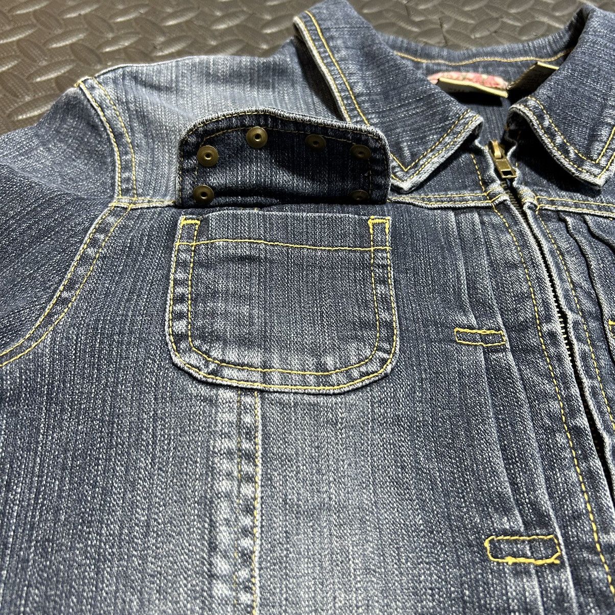 Other Ruff Hewn Jean Jacket Women Large Well Worn Embroidery Beads Size L / US 10 / IT 46 - 6 Thumbnail