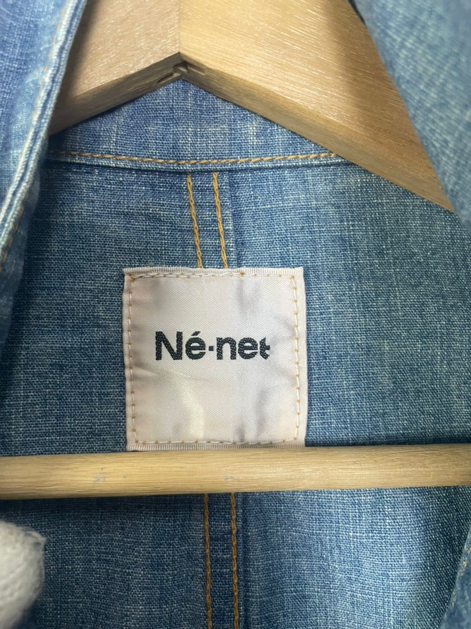 Issey Miyake × Japanese Brand × Ne-Net Ne-Net Issey Miyake Blue Denim Jacket Size US M / EU 48-50 / 2 - 5 Thumbnail