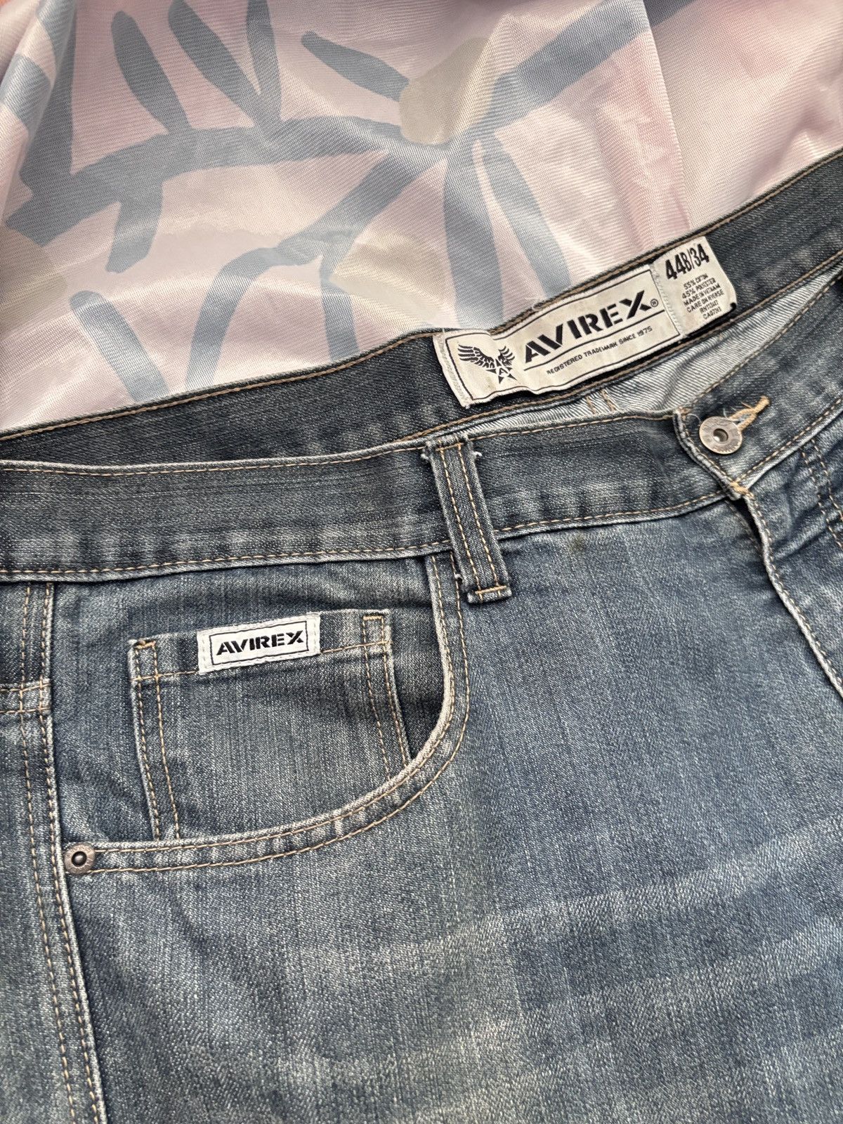 Avirex Vintage Y2K Blue Avirex Baggy embroidered Carpenter Jeans Size US 44 / EU 60 - 5 Thumbnail