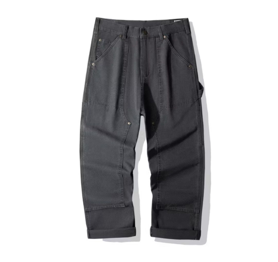 Japanese Brand Double knee grey colour Japanese style pant Size US 32 / EU 48 - 1 Thumbnail