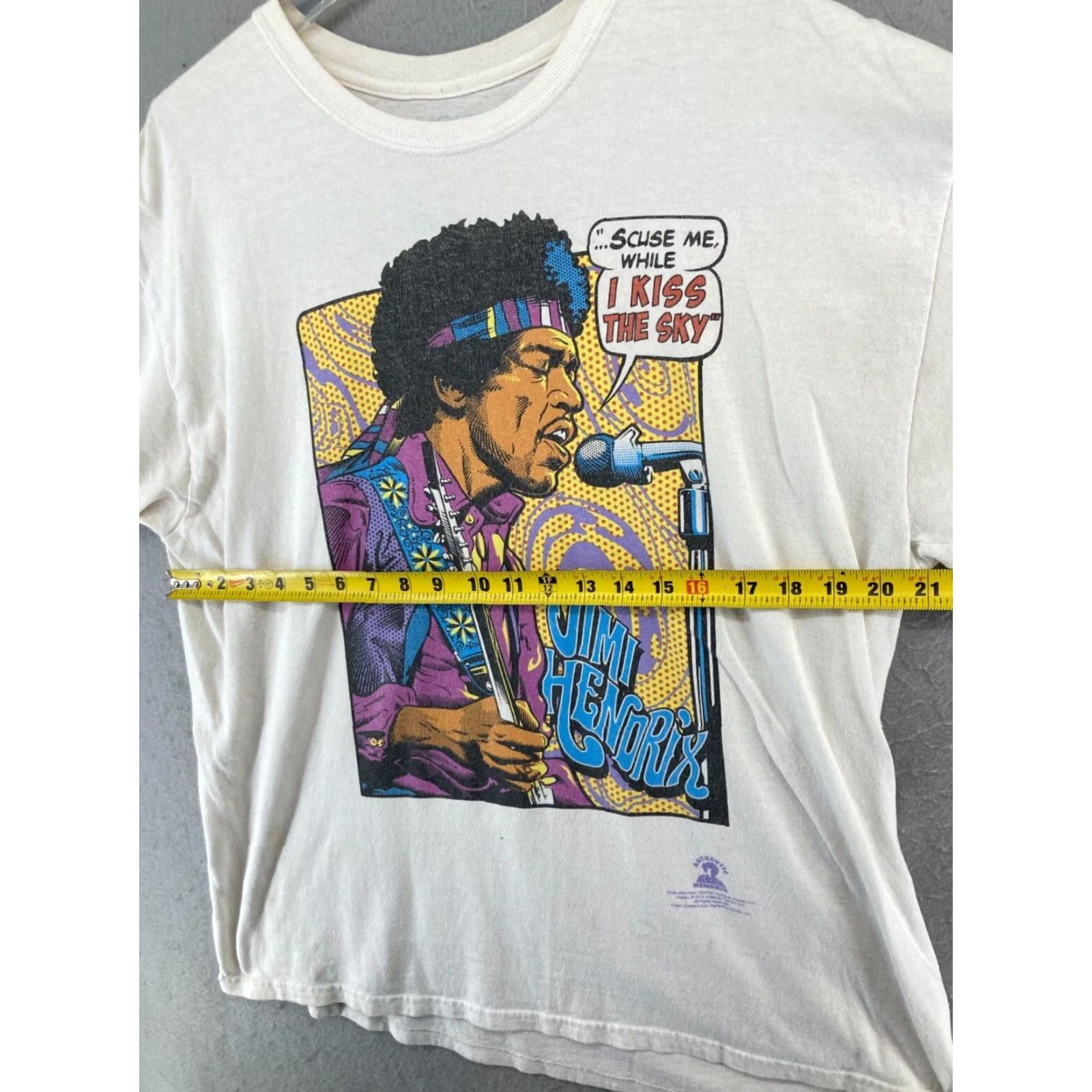 Liquid Blue VINTAGE Liquid Blue Jimi Hendrix Band T-Shirt XL White Graphic Print Men 80s Rock Music Size US XL / EU 56 / 4 - 3 Thumbnail