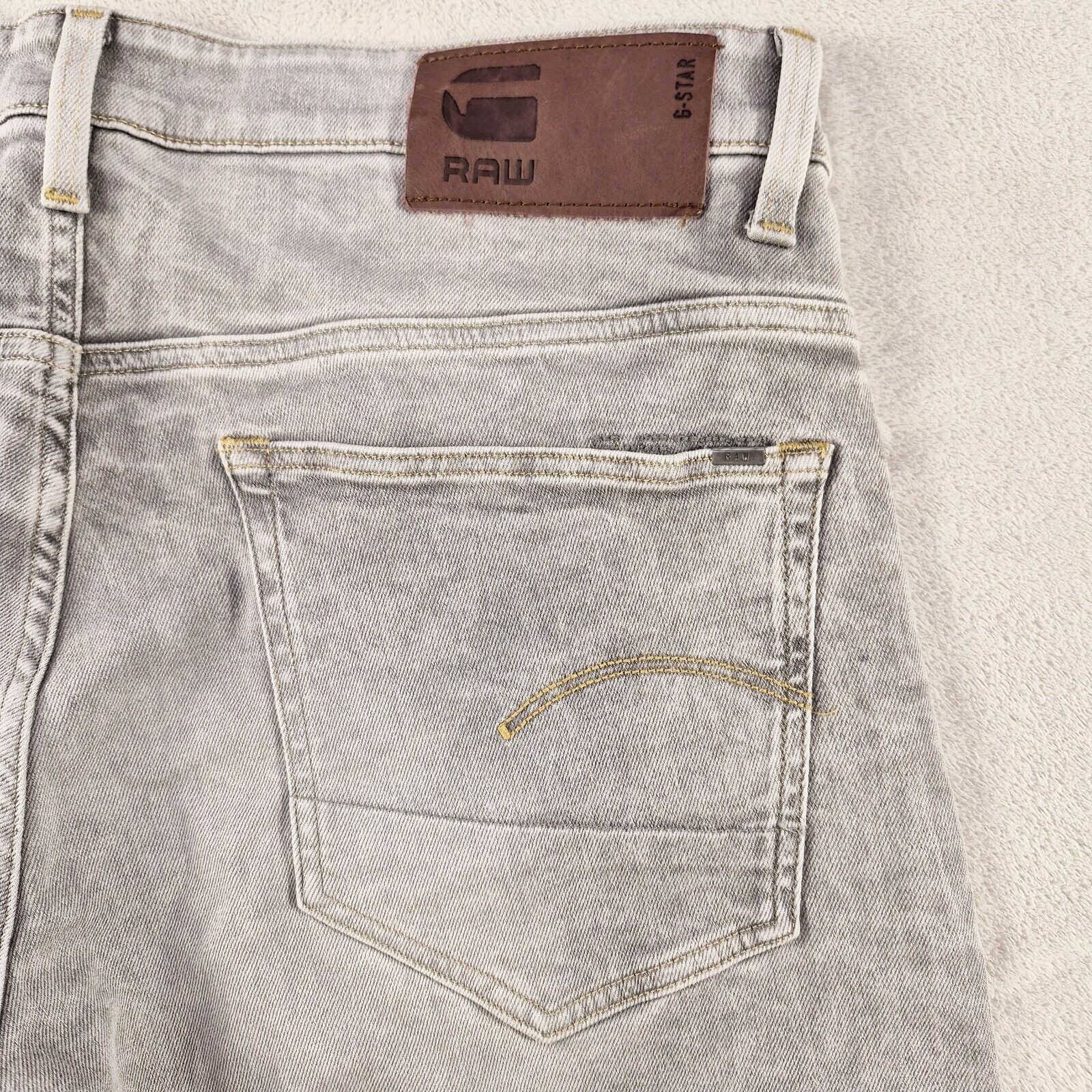 G-Star G-Star Raw 3301 Tapered Slim Men’s Gray Denim Jeans 36x32 Size US 36 / EU 52 - 9 Thumbnail