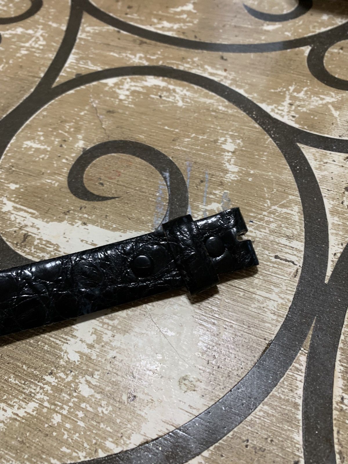 Genuine Leather × Vintage Style Genuine Alligator Vintage belt Size 36 - 4 Thumbnail