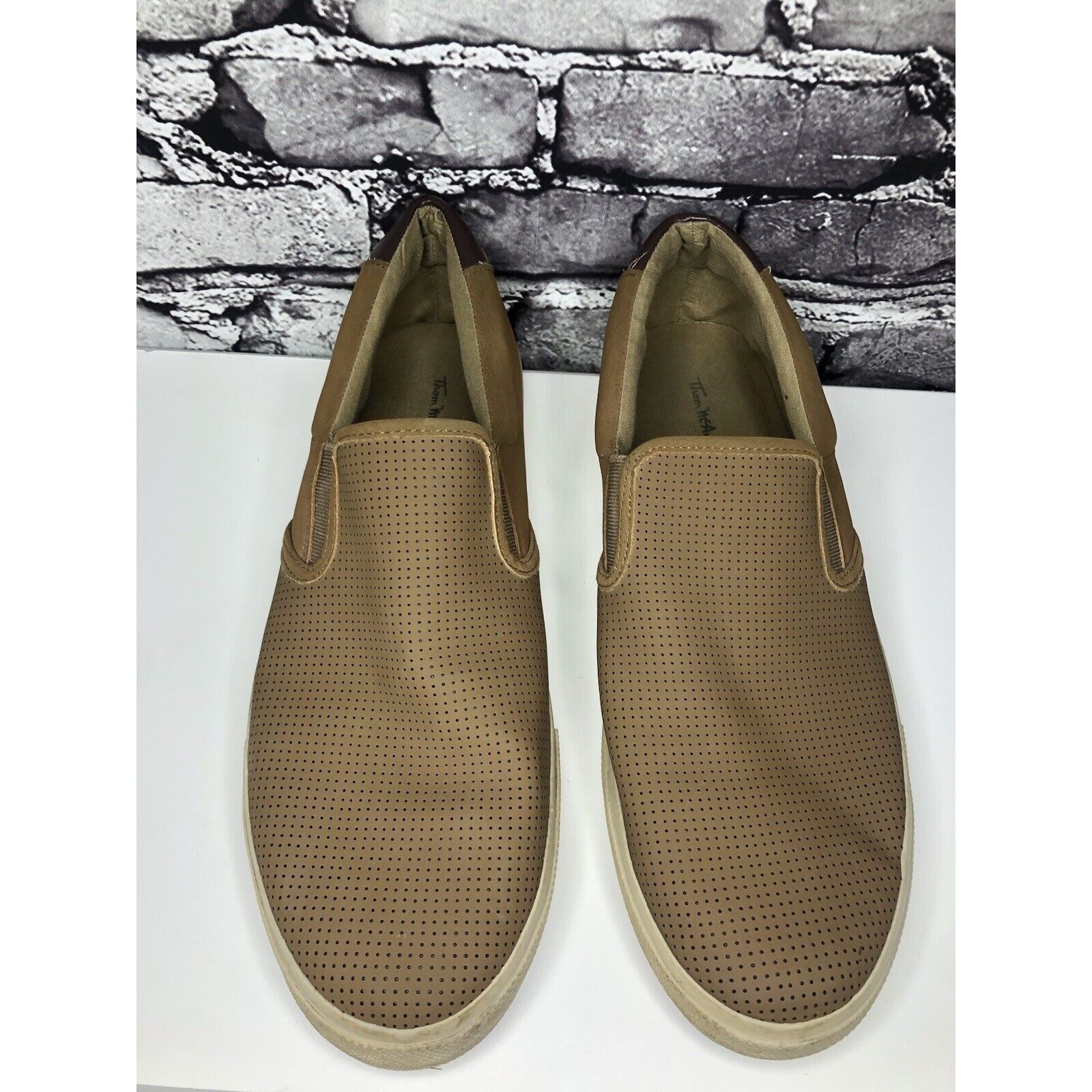 Other Thom McAn Buckley Tan Brown Loafer Slip On Sneaker Shoes Men Size US 13 / EU 46 - 11 Thumbnail