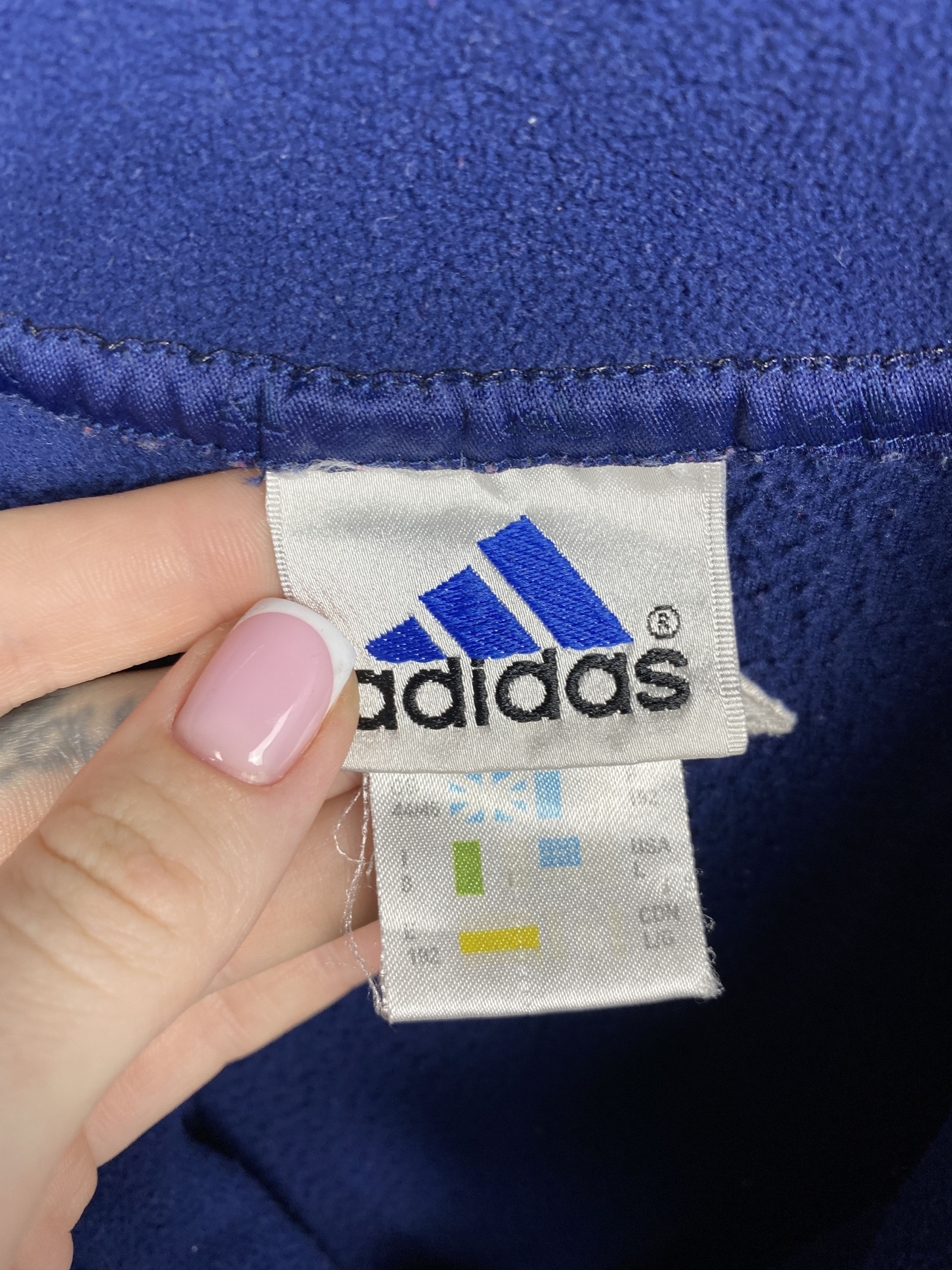 Adidas × Vintage Adidas Vintage 1\4 Quarter Zip Fleece Jacket Size US L / EU 52-54 / 3 - 6 Thumbnail