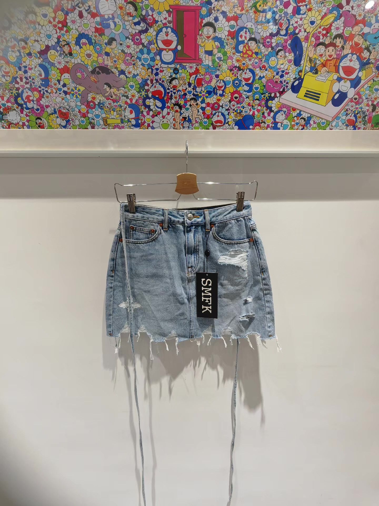 SMFK SMFK Fringed Frayed Hem Mini Skirt Q15 Size S / US 4 / IT 40 - 1 Thumbnail
