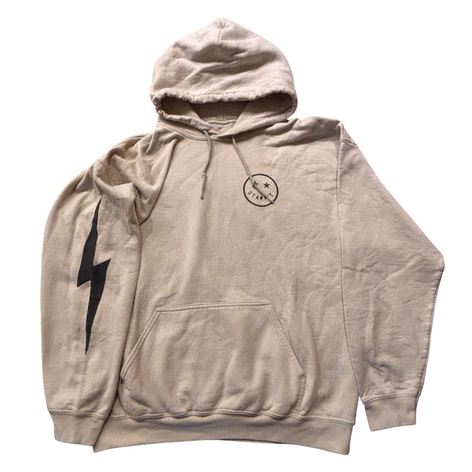 Other STARFIT Tan Hoodie Sweatshirt Smiley Face Starry Eyes Large Size L / US 10 / IT 46 - 1 Thumbnail