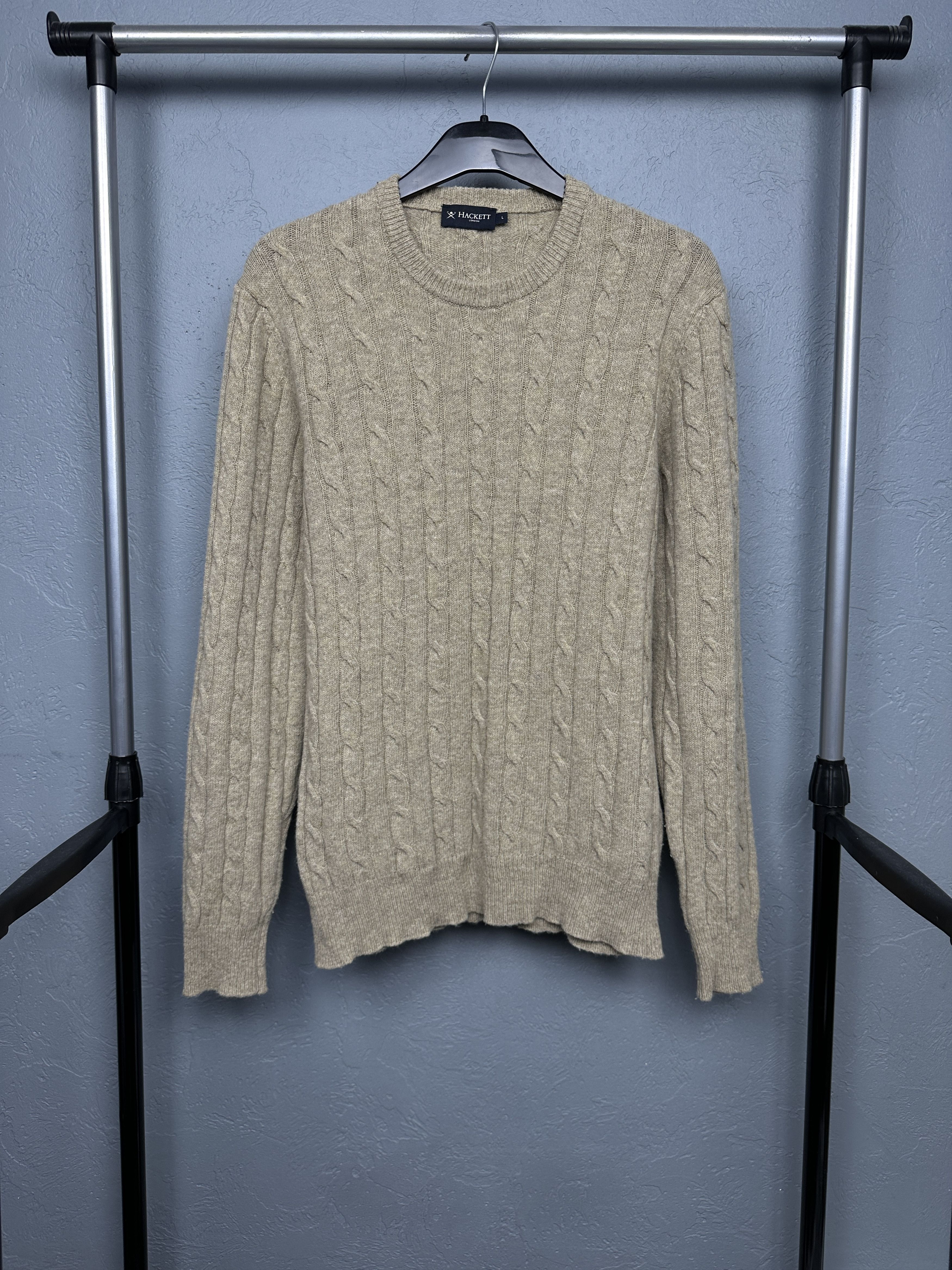 Hackett Hackett London Mens Wool Knit Crew Neck Sweater Size L Size US L / EU 52-54 / 3 - 1 Thumbnail