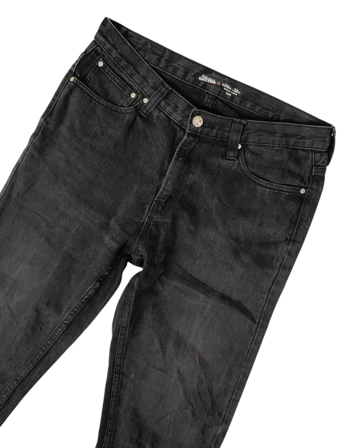 Jean Paul Gaultier Jean Paul Gaultier Target Black Denim Jeans Size US 30 / EU 46 - 5 Thumbnail