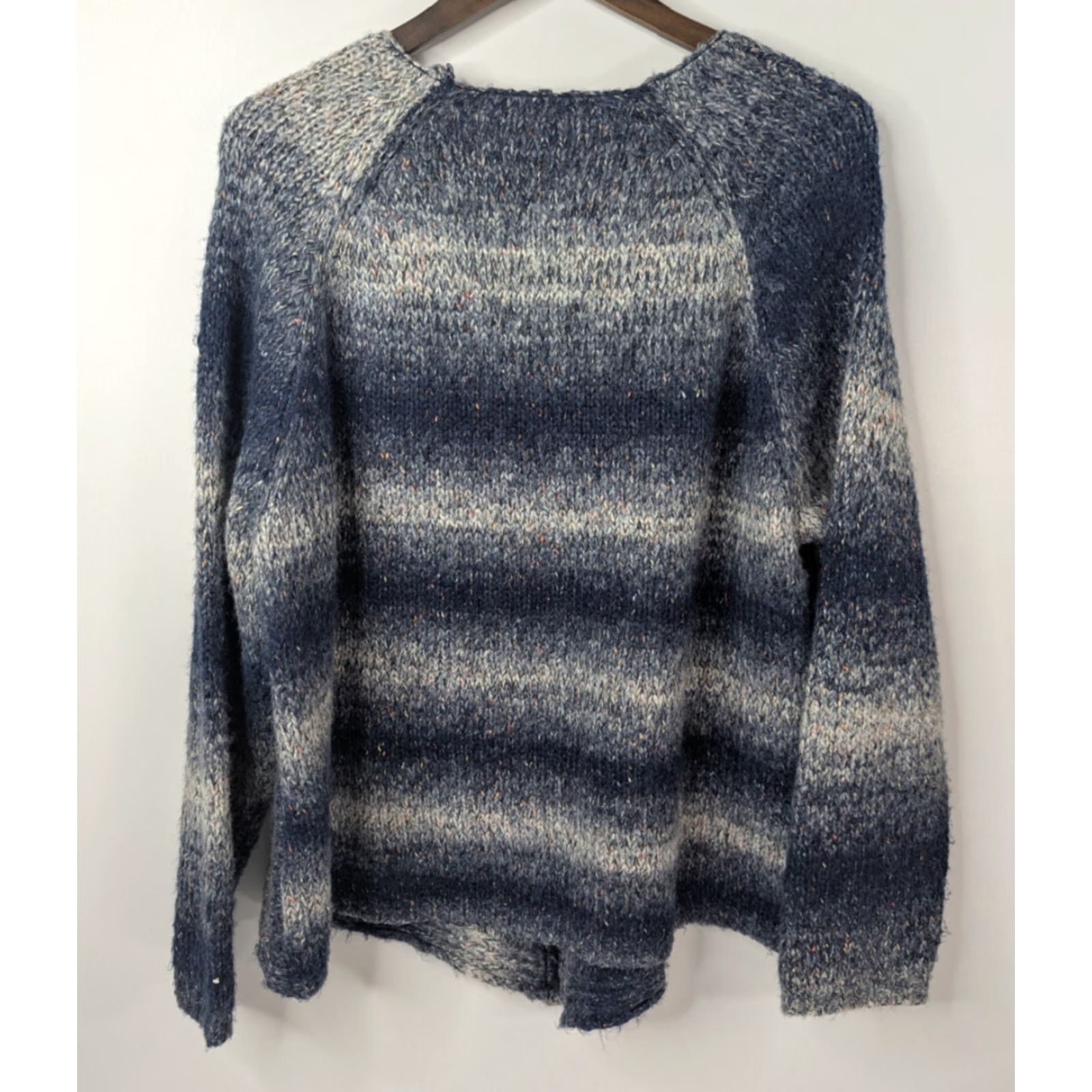 Avenue Avenue Cardigan Sweater One Button Plus Size 22/24 Navy Ombre Bohemian Classic Nature Outdoor Teacher Women Size 3XL / US 20-22 - 4 Thumbnail