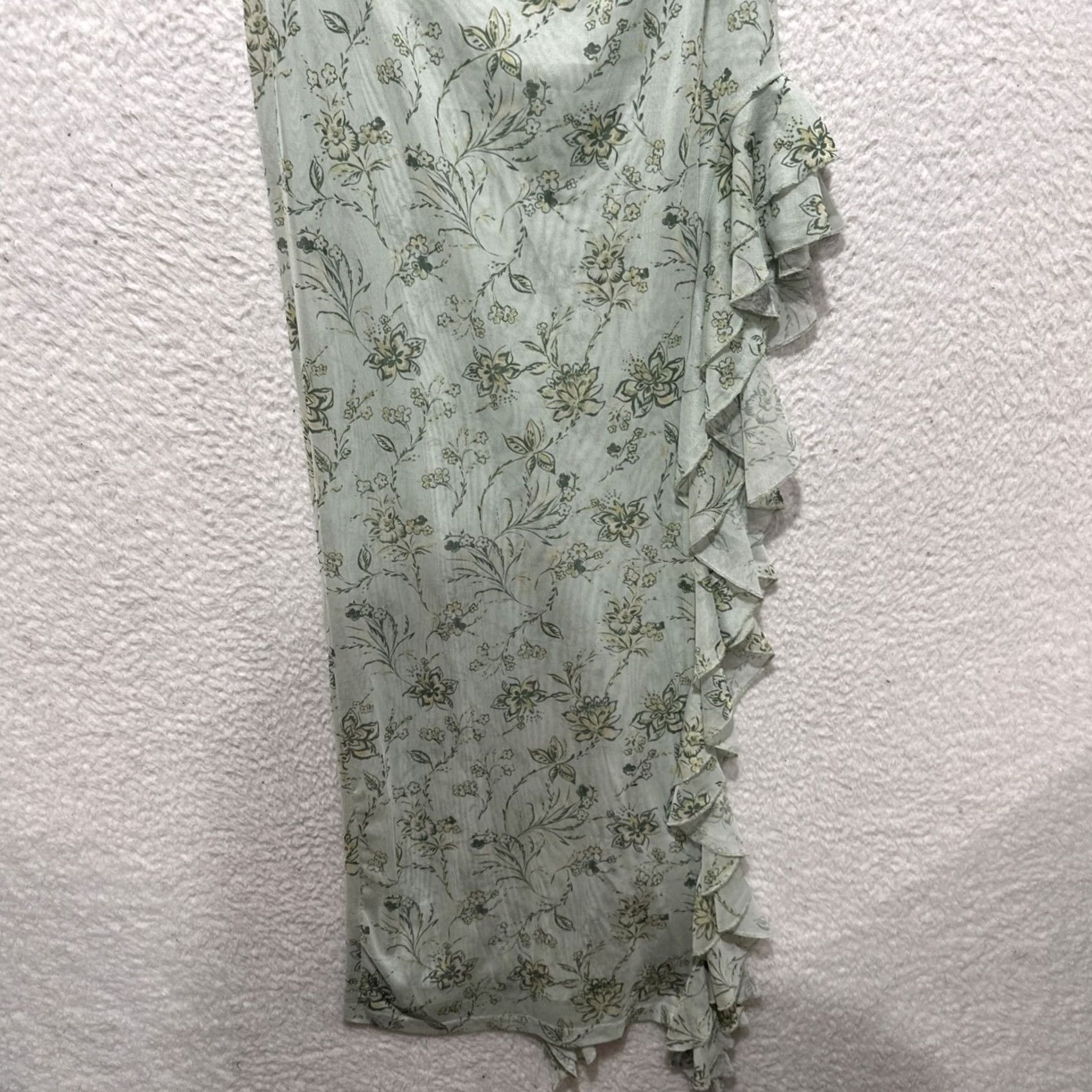 Vintage Peppermayo Maxi Dress Yellow Floral Sleeveless Strapless Ruffle NWT Size 4 Women Size S / US 4 / IT 40 - 7 Thumbnail
