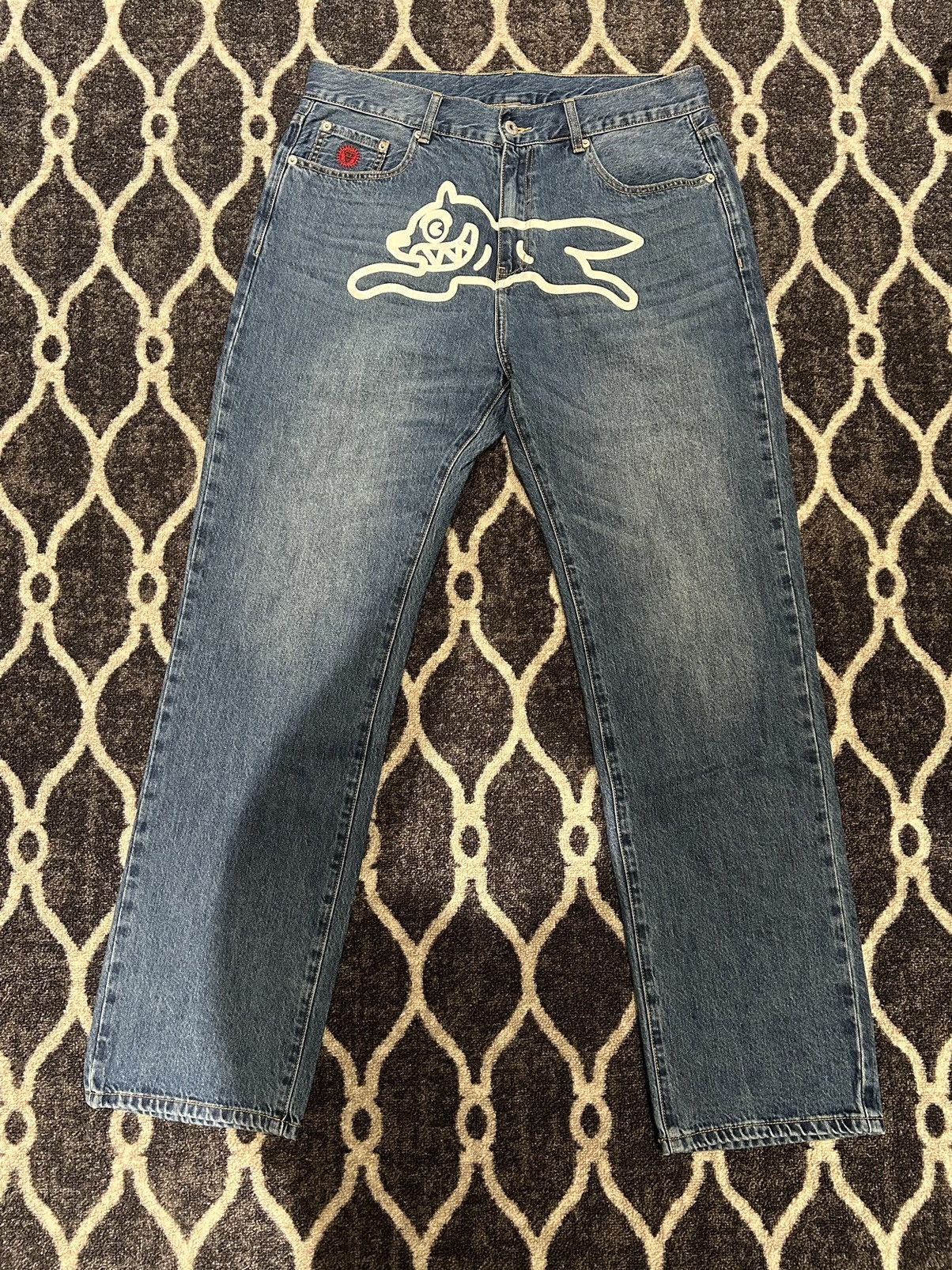 Icecream blue running dog jeans
