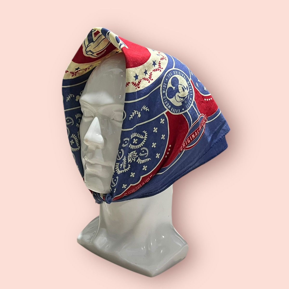 Disney × Mickey Mouse × Vintage VINTAGE DISNEY MICKEY MOUSE BANDANA / HANDKERCHIEF / SCARF Size ONE SIZE - 6 Thumbnail