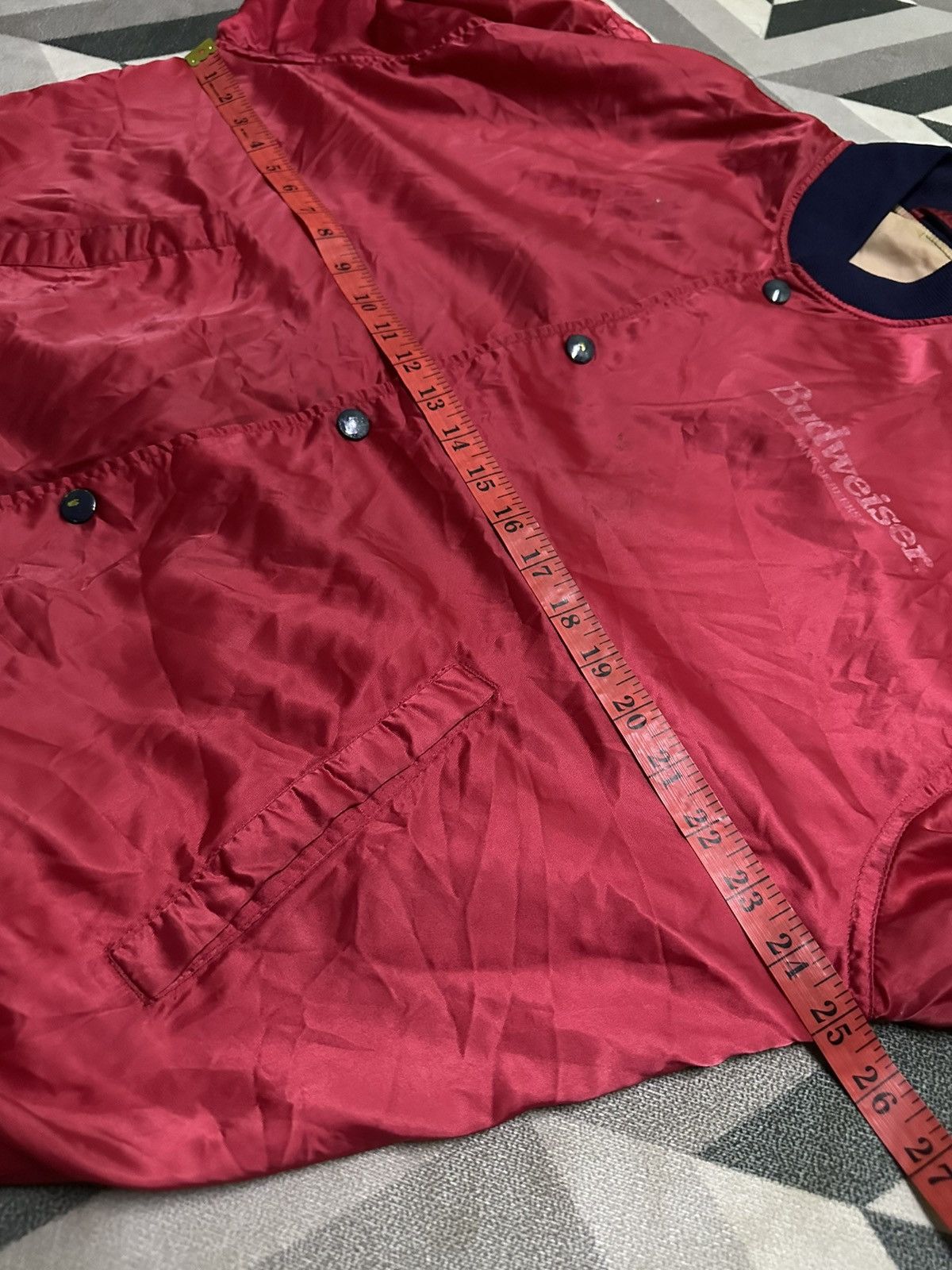 Budweiser × Vintage Vintage 90s Budweiser snap button jacket Size US L / EU 52-54 / 3 - 6 Thumbnail