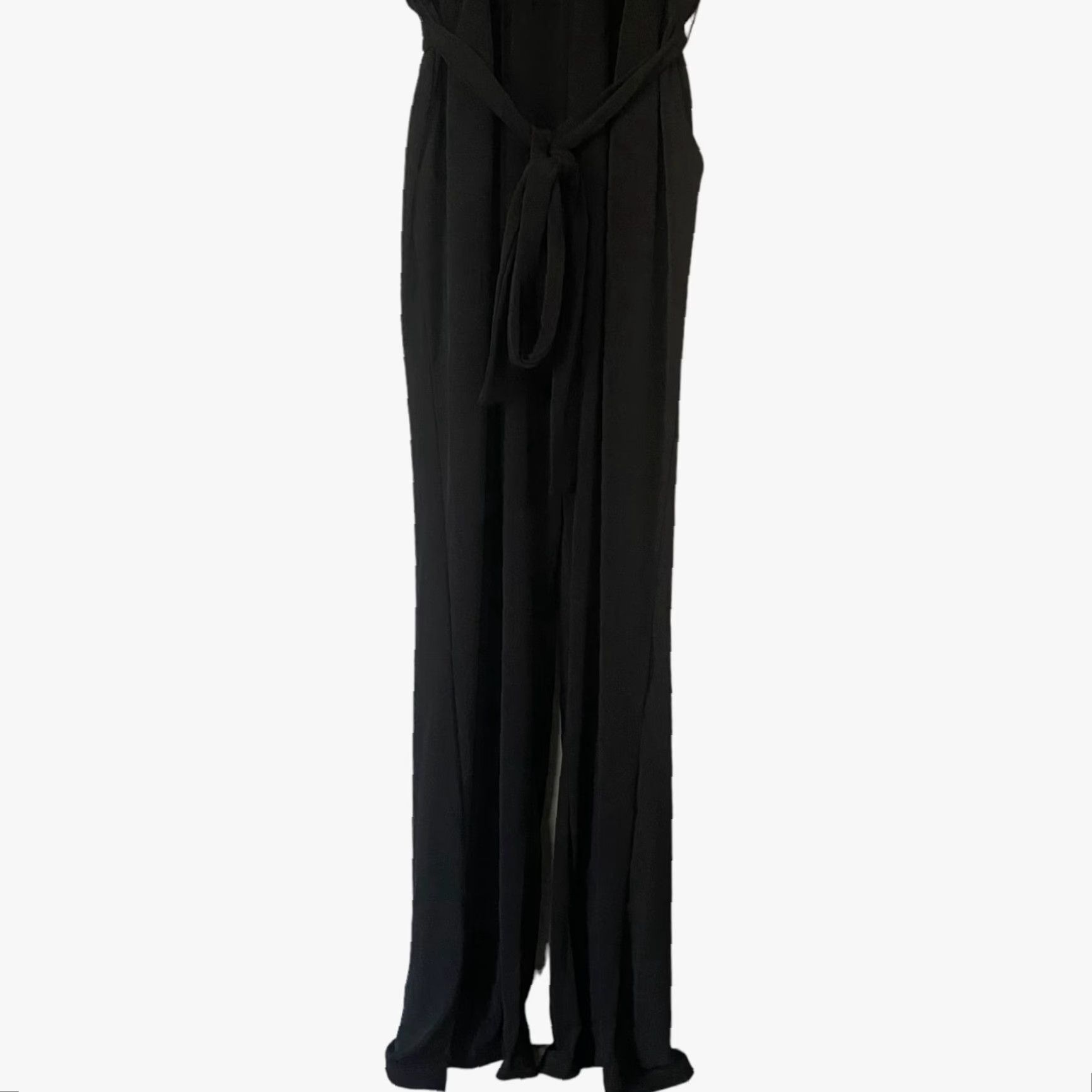 Vintage INC International Concepts Tie-Waist V-Neck Jumpsuit Black Womens XL New Stretch Size 40" / US 18 - 7 Thumbnail