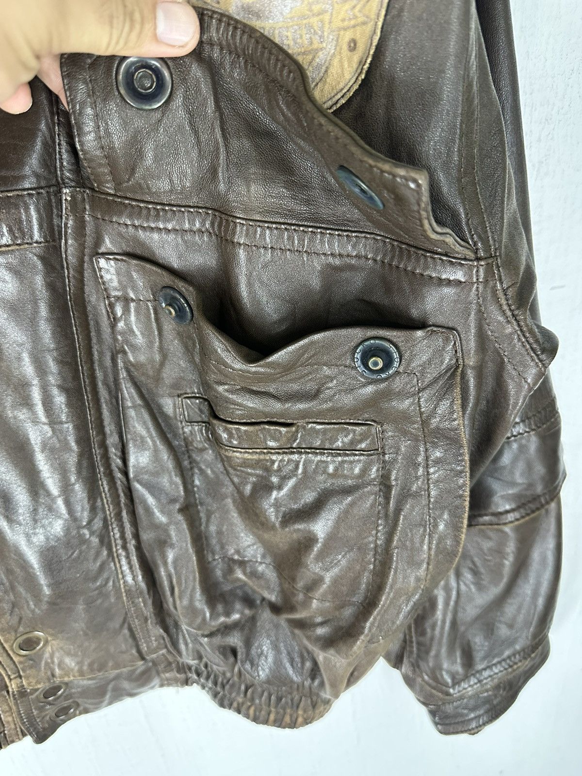 Leather Vintage Mac Keen Corp Sport Leather Jacket Size US L / EU 52-54 / 3 - 9 Thumbnail