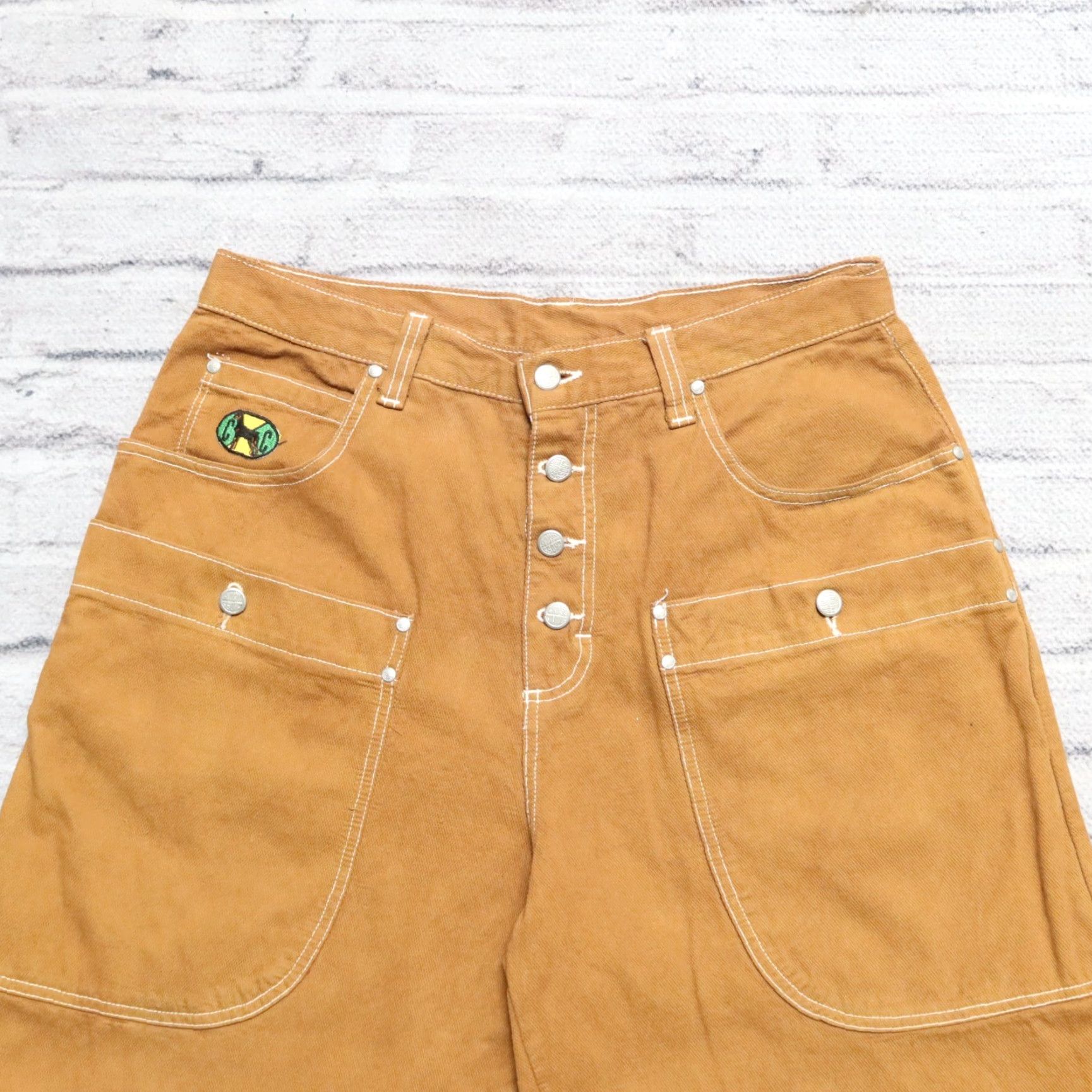 Vintage VINTAGE Cross Colours Denim Shorts Jeans 34 x 14 1/2 Brown Mens 90s Size US 34 / EU 50 - 4 Thumbnail