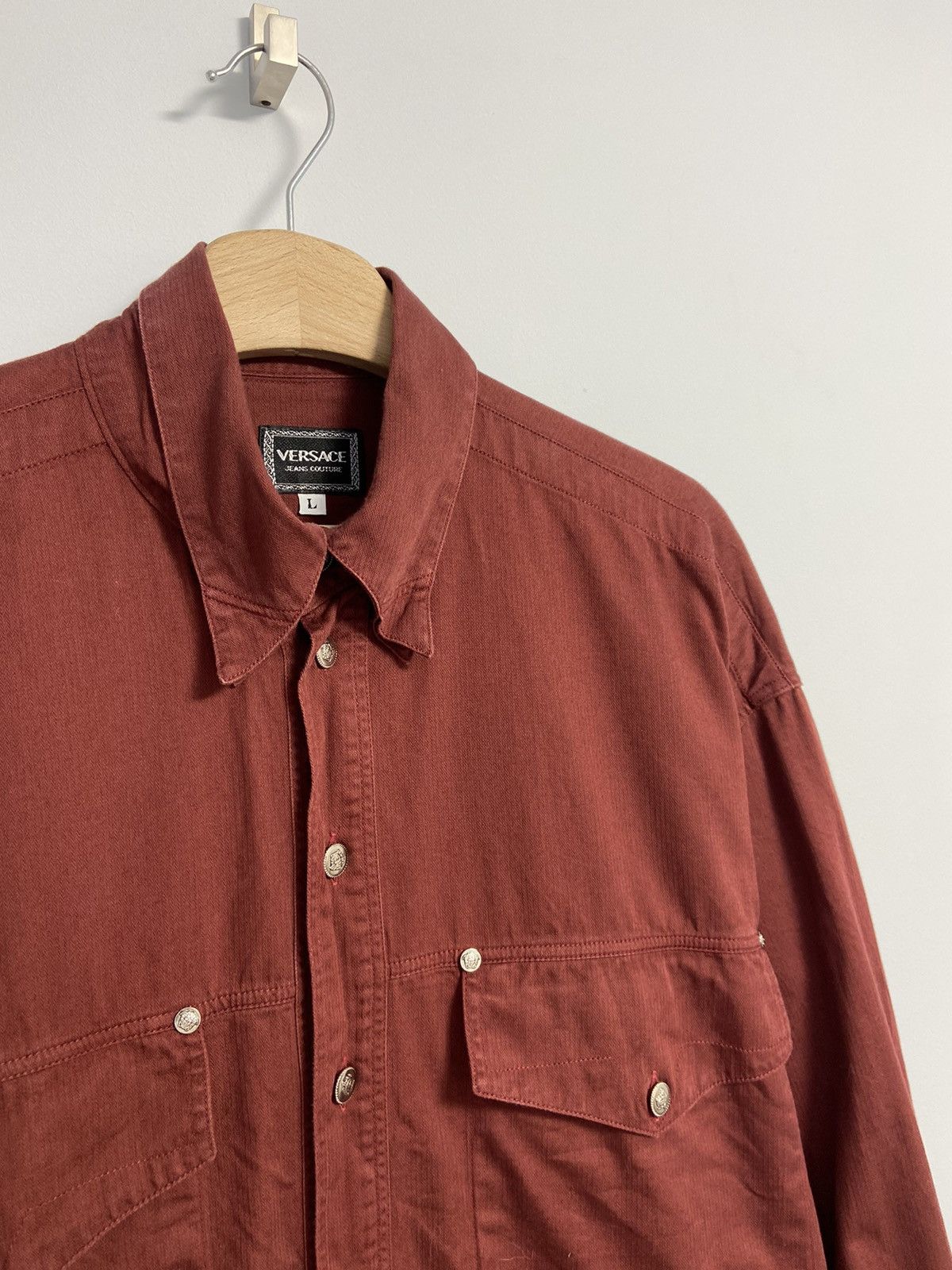 Vintage Versace Button Up Shirt Size US L / EU 52-54 / 3 - 3 Thumbnail