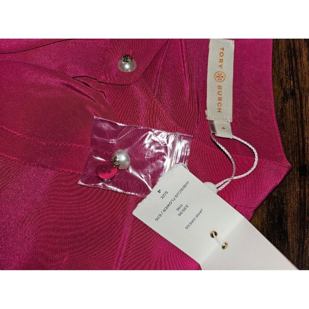 Tory Burch NWT Tory Burch Jane Fuschia Hibiscus Dress Size 4 Size S / US 4 / IT 40 - 7 Thumbnail