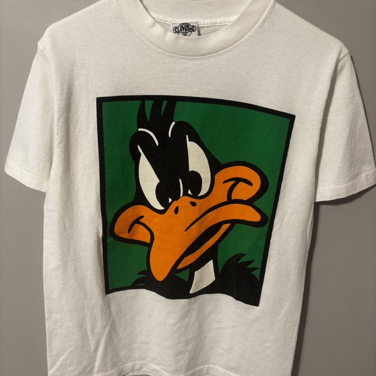 Acme Clothing VTG 90s Looney Tunes Shirt White Daffy Duck Box Logo Graphic Size US M / EU 48-50 / 2 - 1 Thumbnail