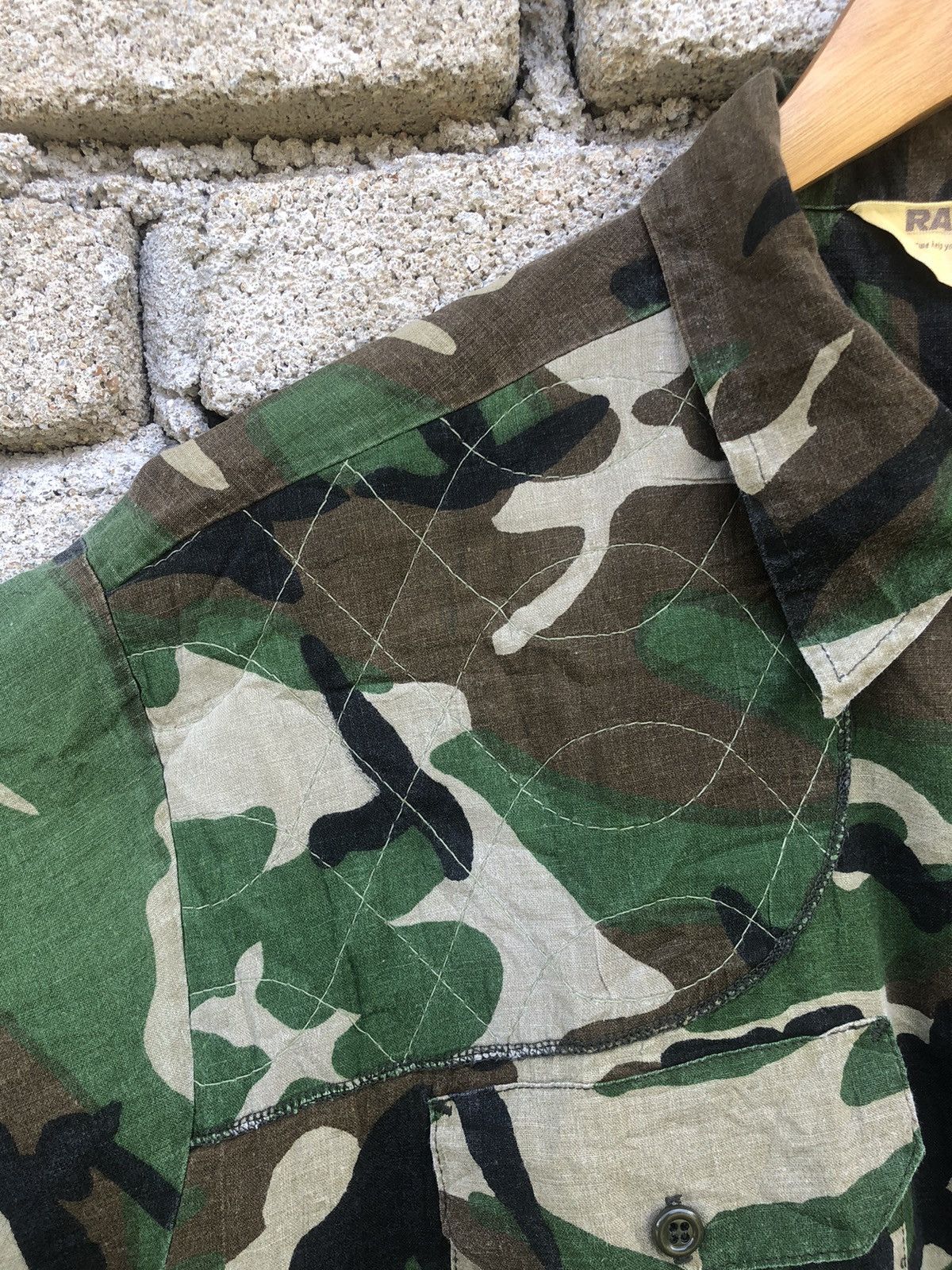 Vintage Vintage 80s Ranger Camo Army Button Up Shirts Size US XXL / EU 58 / 5 - 7 Thumbnail