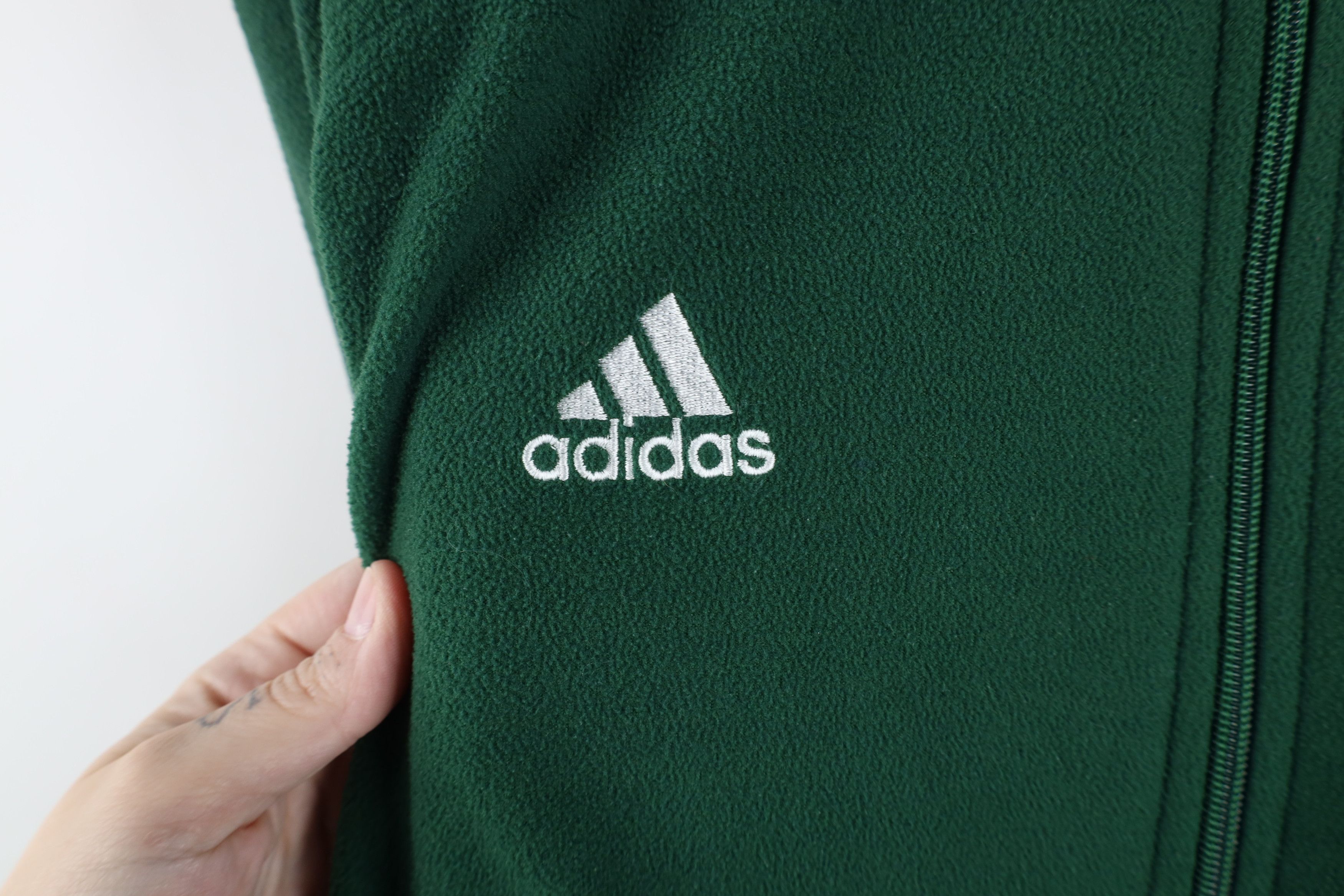 Adidas Vintage Adidas Dame University Full Zip Fleece Jacket Green Size US L / EU 52-54 / 3 - 5 Thumbnail