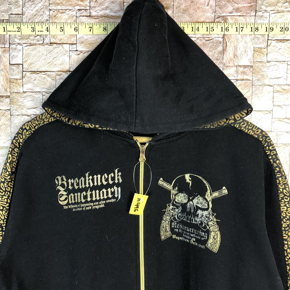 Vintage DL Diaster Breakneck Sanctuary Skull Hoodie sweater #A496 Size US M / EU 48-50 / 2 - 6 Thumbnail