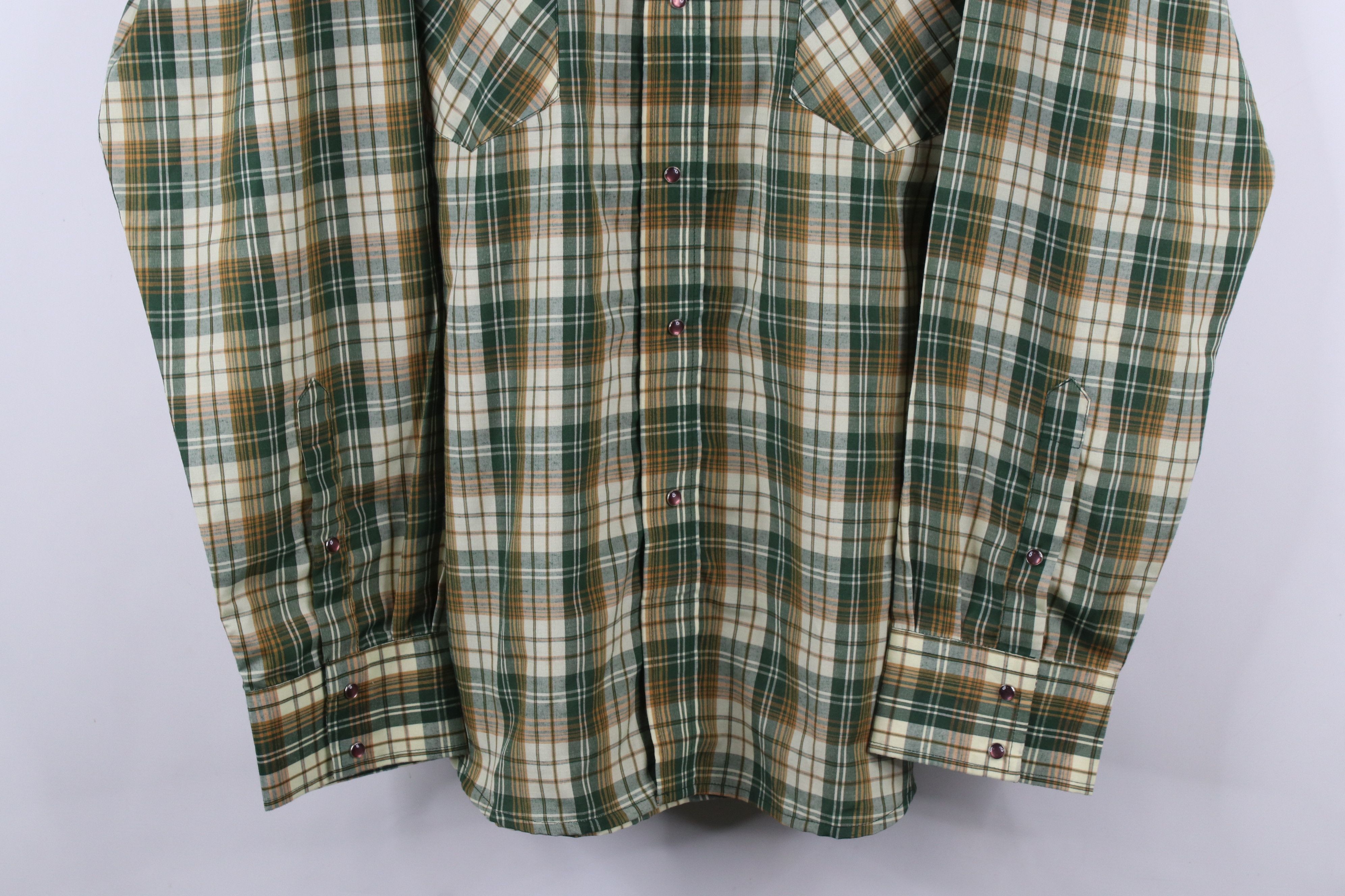 Vintage Vintage 90s Streetwear Rodeo Cowboy Snap Button Shirt Plaid Size US XXL / EU 58 / 5 - 3 Thumbnail