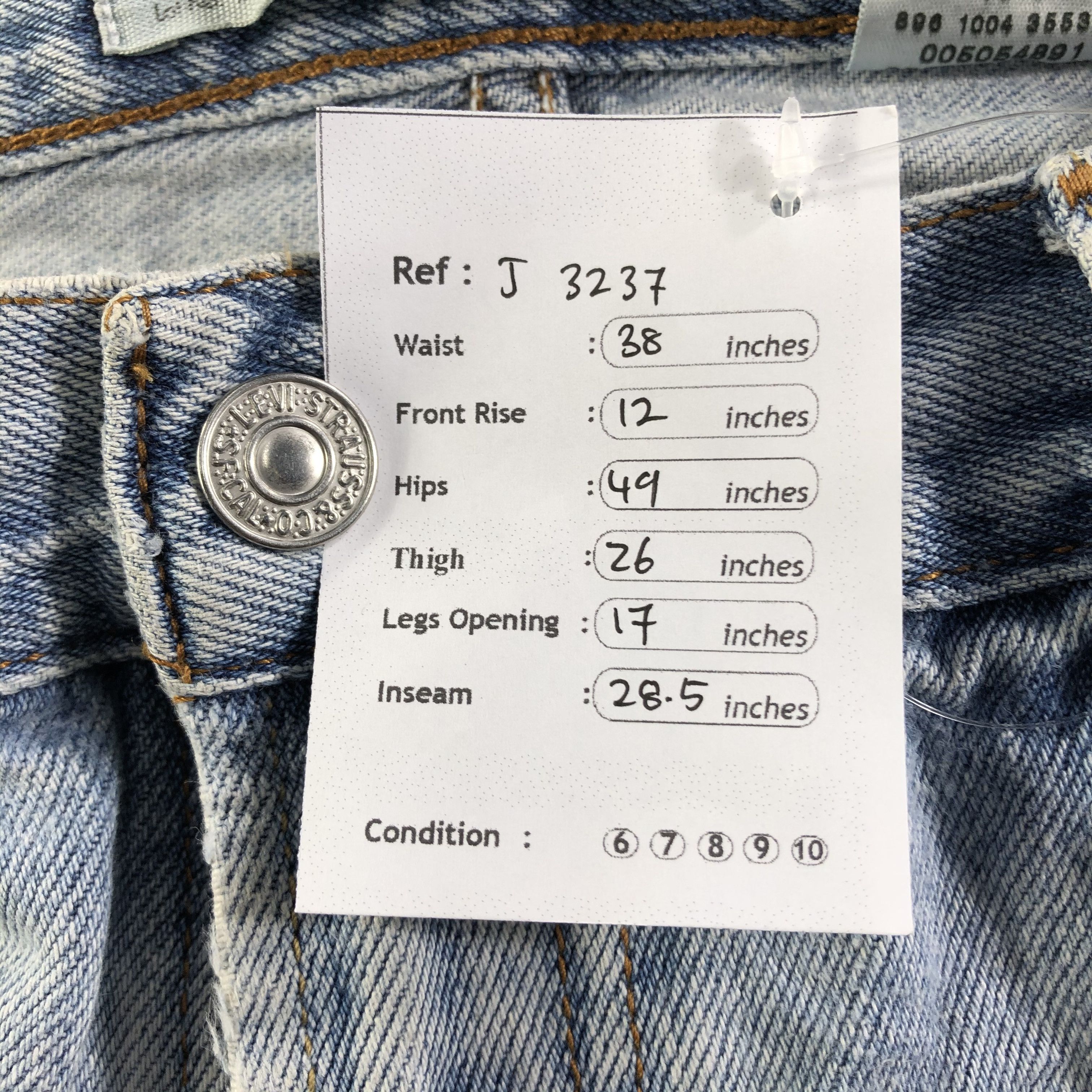 Levi's Vintage Light Wash Levis 505 Jeans-J3237 Size US 38 / EU 54 - 15 Thumbnail