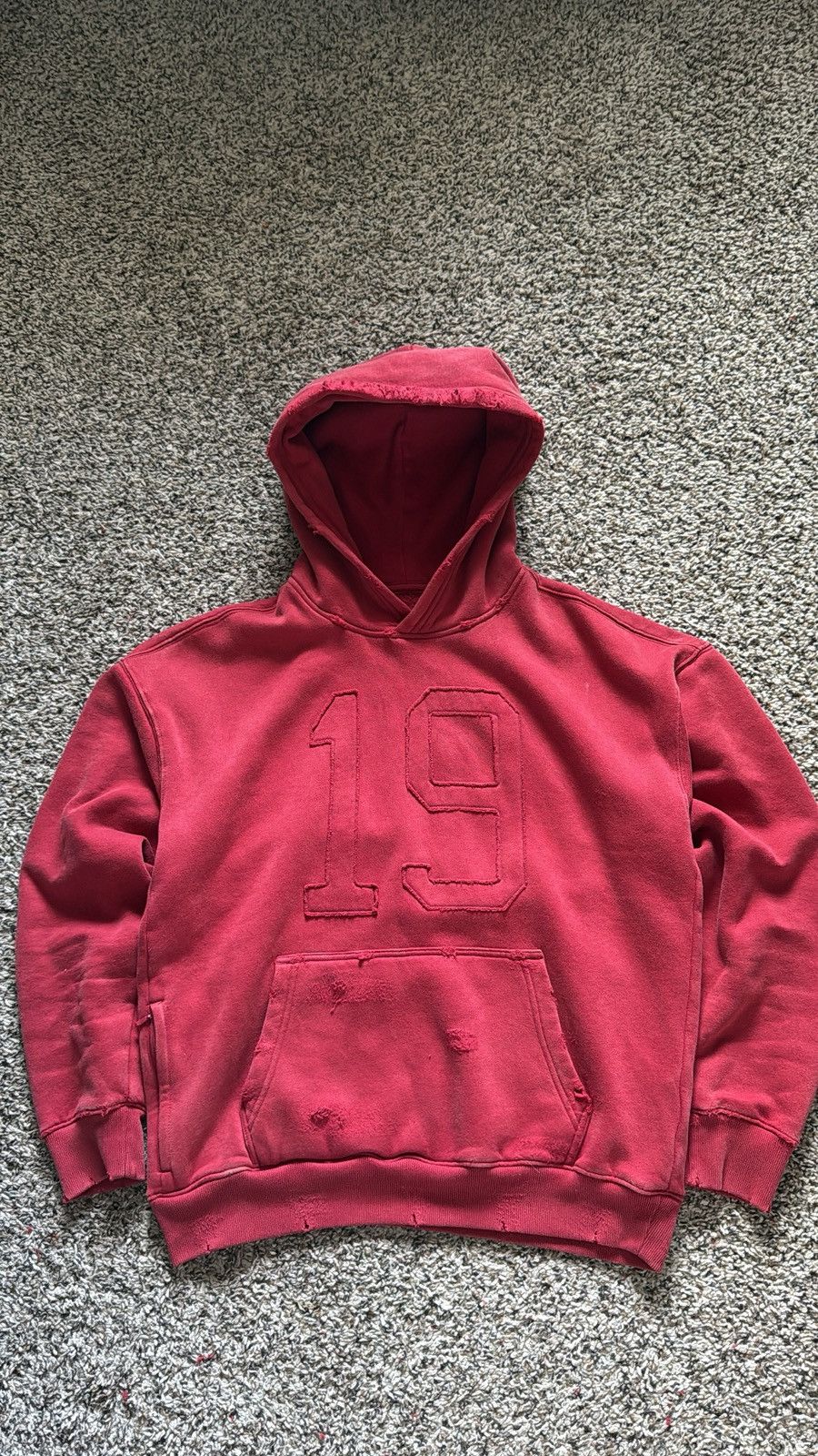 Vintage Vintage Distressed "19" Hoodie Size US S / EU 44-46 / 1 - 15 Thumbnail