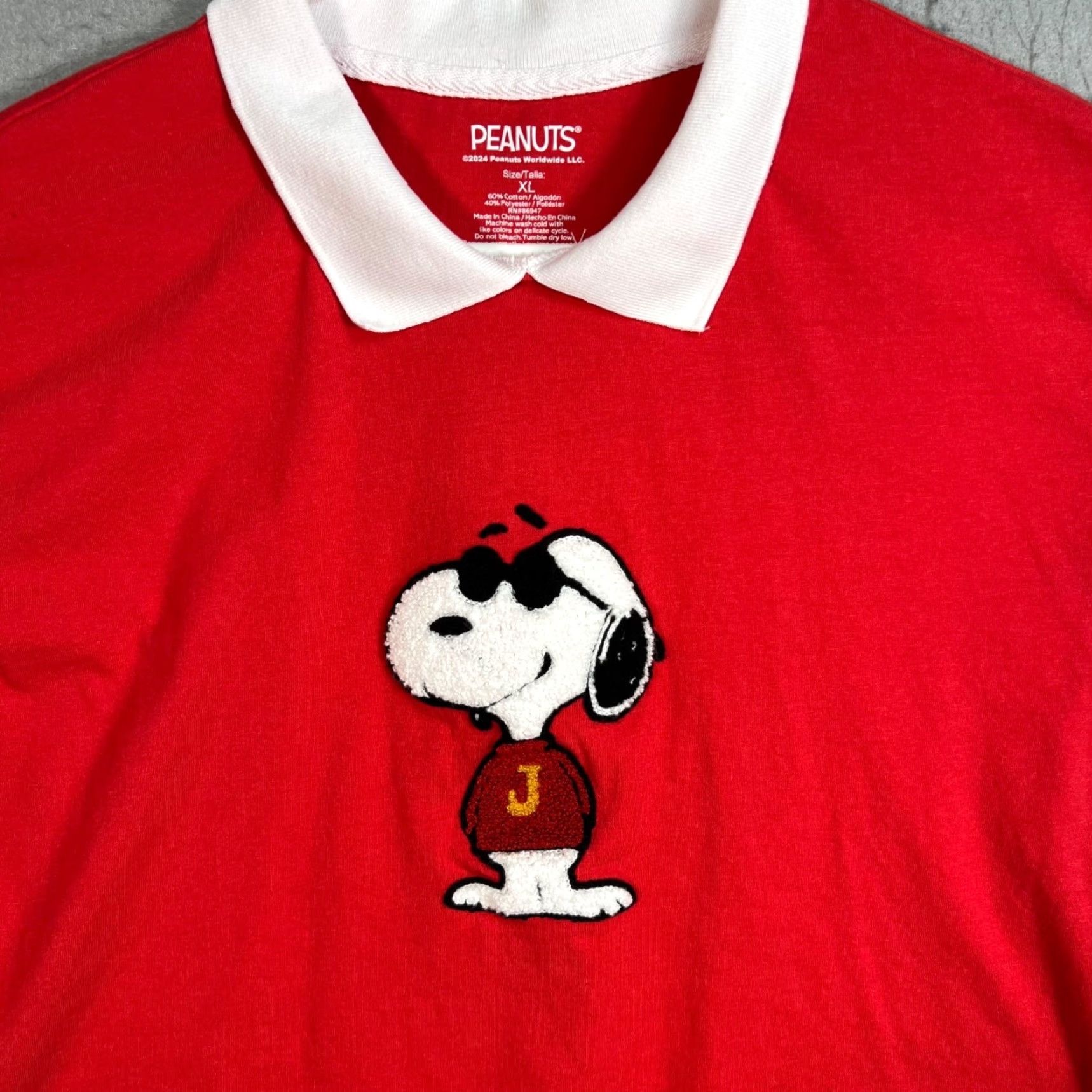 Peanuts Peanuts Snoopy Red Cropped Collared T Shirt Womens Size XL Size XL / US 12-14 / IT 48-50 - 4 Thumbnail