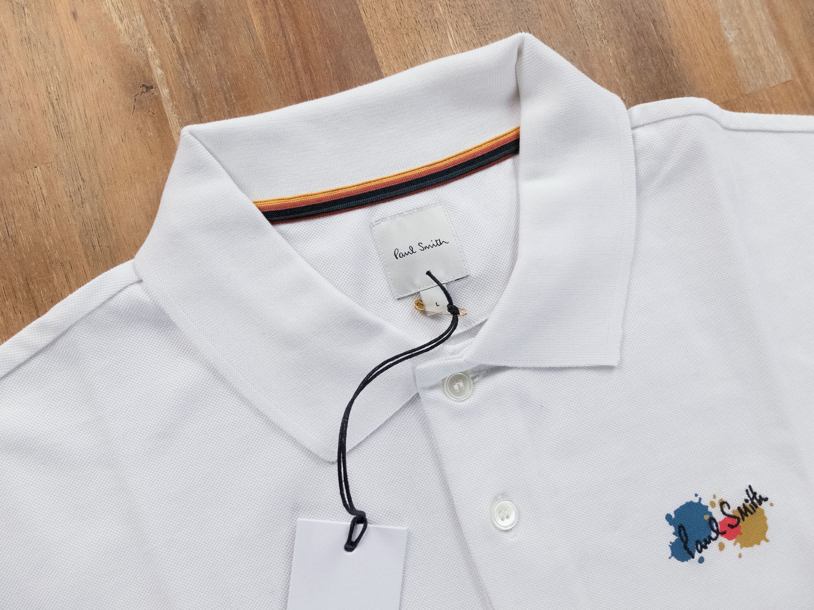 Paul Smith PAUL SMITH mainline white Paint splatter polo shirt Large Size US L / EU 52-54 / 3 - 5 Thumbnail