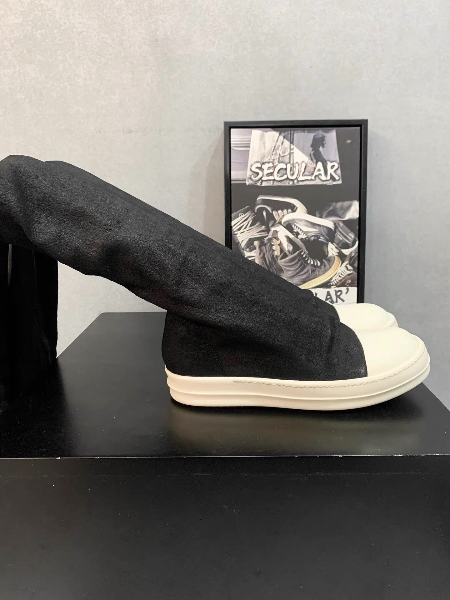 Rick Owens Rick Owens Mainline Lambskin Over-the-knee Boots K34 Size US 6.5 / IT 36.5 - 4 Thumbnail