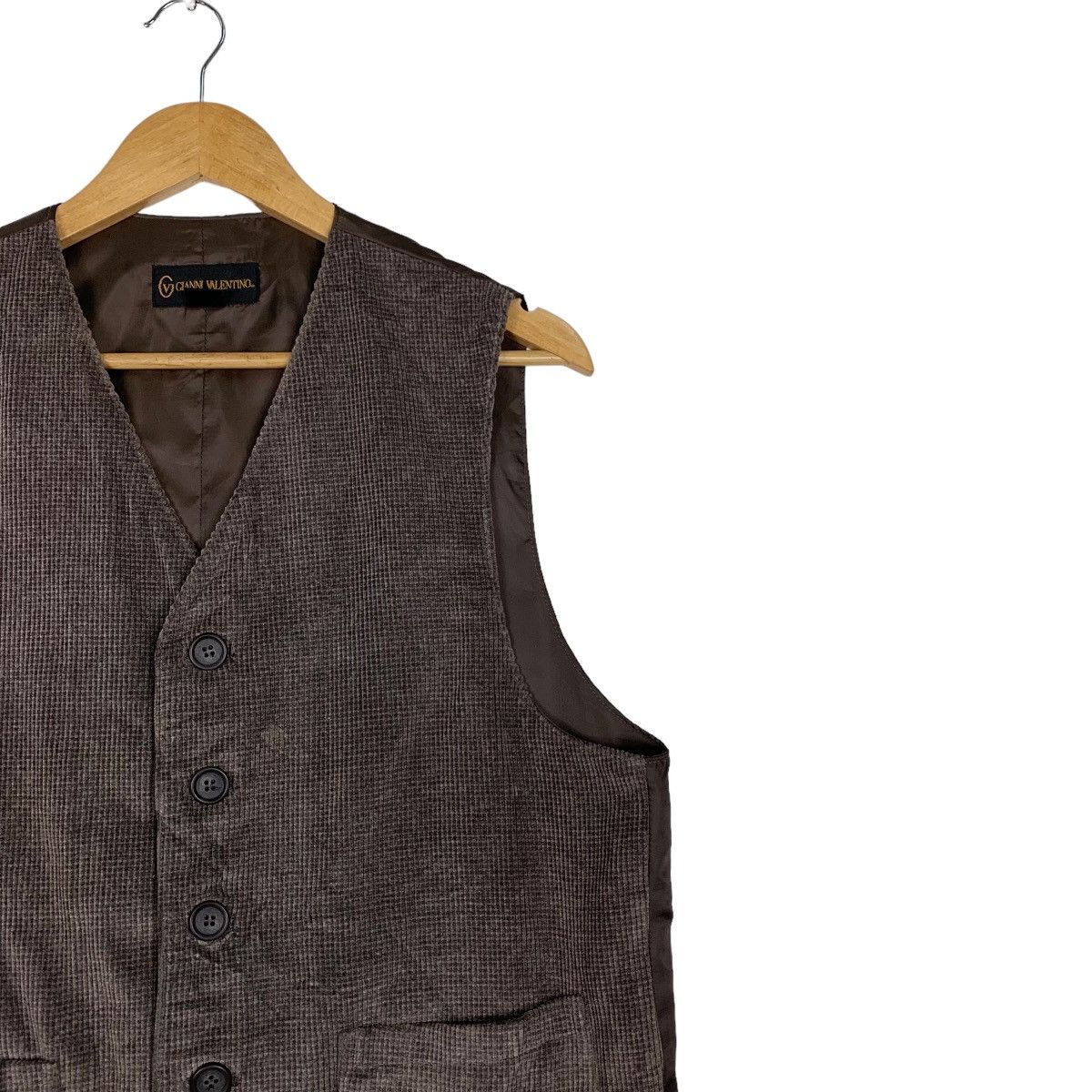 Gianni Valentino GIANNI VALENTINO Dark Brown Vest Suit Jacket #1033-C46 Size US M / EU 48-50 / 2 - 5 Thumbnail