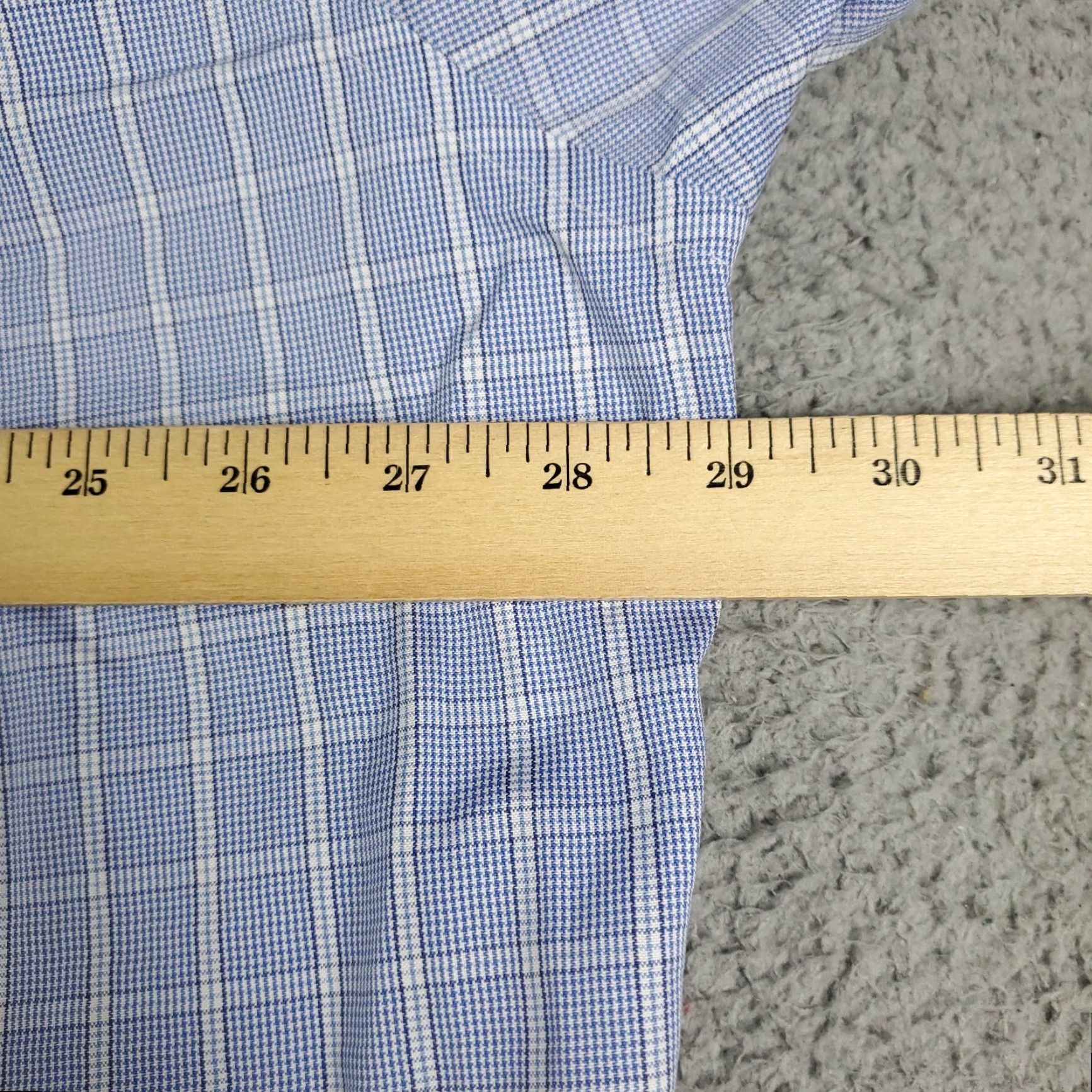 Brooks Brothers Brooks Brothers Shirt Mens 17.5 Blue Plaid Dress Button Up Long Sleeve Regular Collar Down Logo? (No, stick to given) Size 46R - 6 Thumbnail