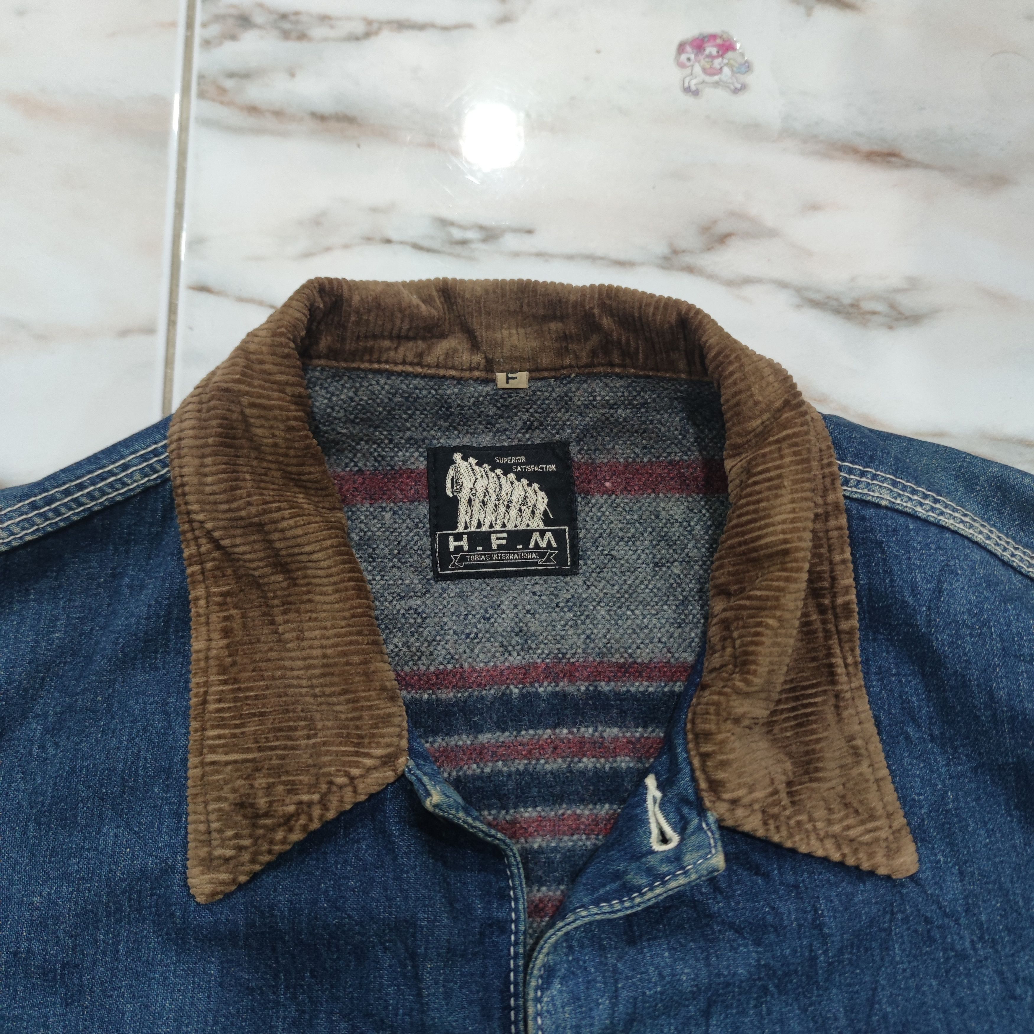 Japanese Brand × Vintage HFM TOBIAS INTERNATIONAL DENIM BLANKET LINED CHORE JACKET Size US L / EU 52-54 / 3 - 7 Thumbnail