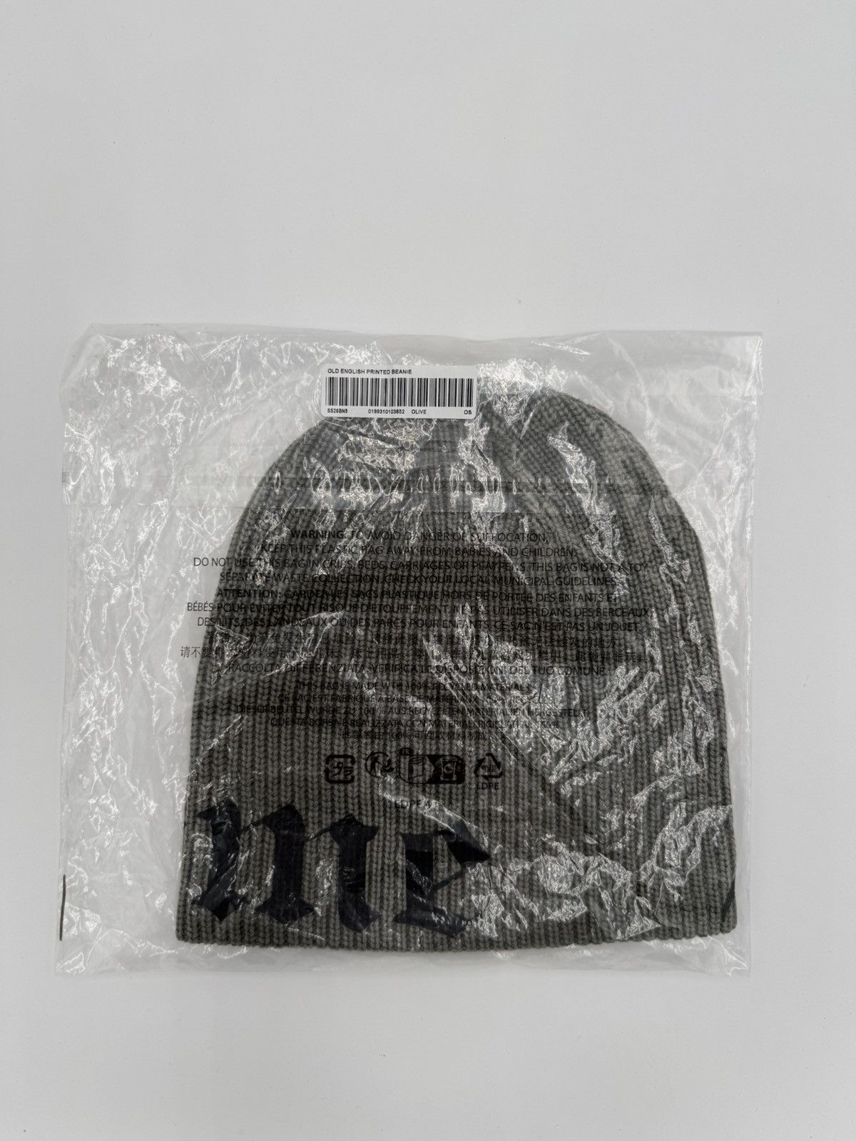 Supreme Supreme Old English Printed Beanie Olive Size ONE SIZE - 4 Thumbnail