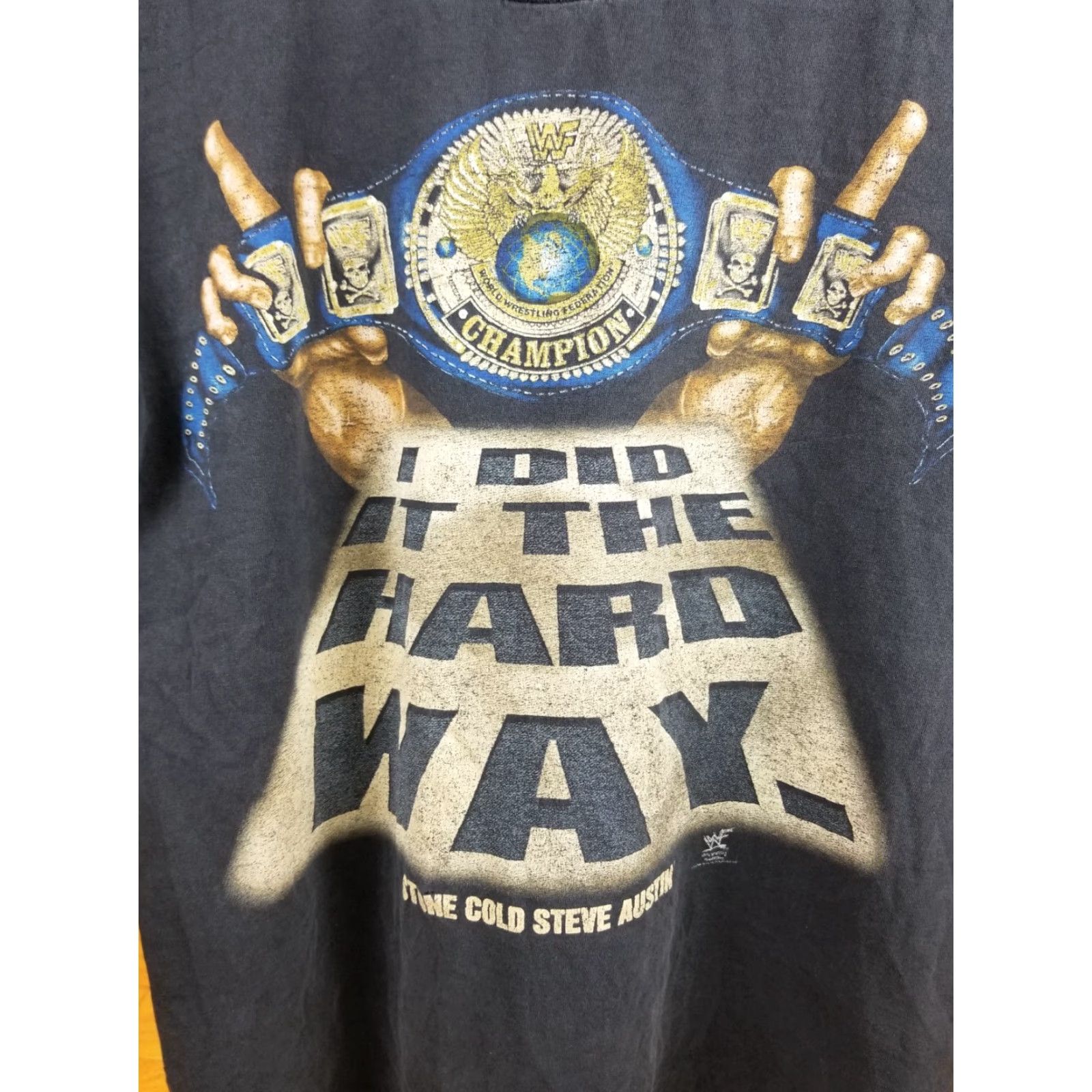 Vintage VINTAGE 90' STONE COLD STEVE AUSTIN WWF WRESTLING BLACK T-SHIRT SZ LARGE T-Shirt Mens 90s Wresting Stone Cold Steve Austin Black Shirt Size US L / EU 52-54 / 3 - 2 Thumbnail