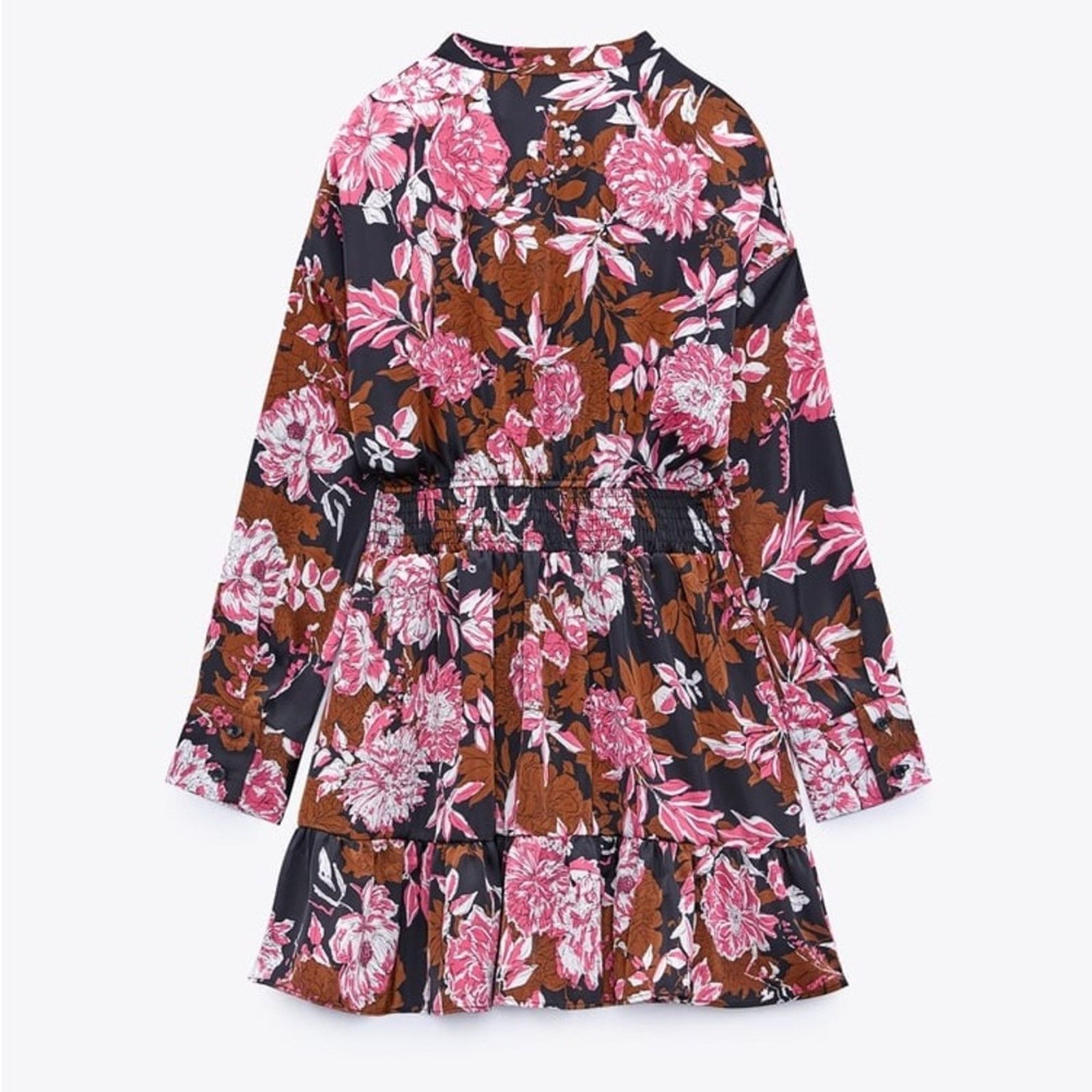 Zara ZARA PRINTED MINI DRESS MULTICOLORED Size L / US 10 / IT 46 - 11 Thumbnail