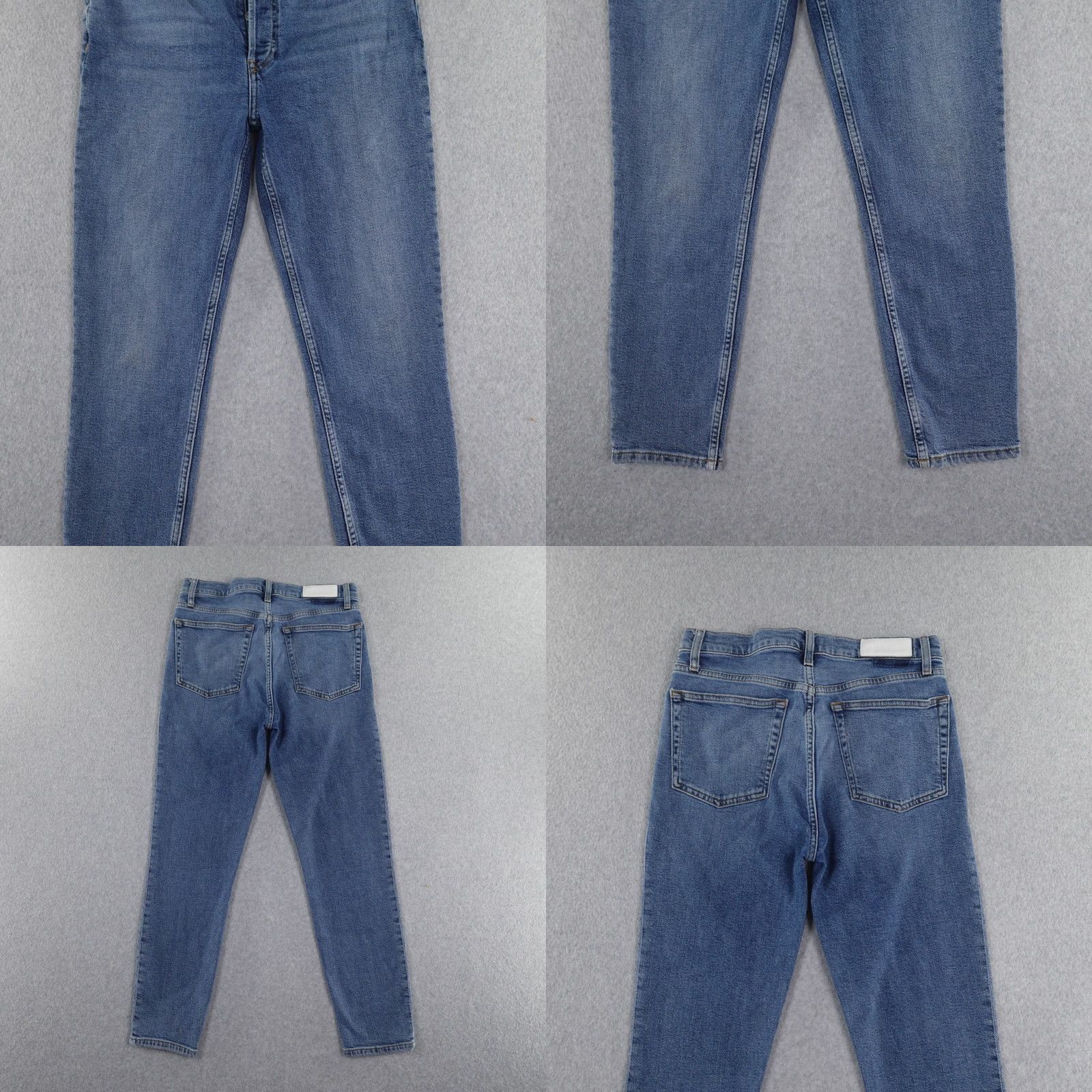 RE/DONE RE/DONE Jeans Womens 30 (30X26) Denim Indigo Blue High Rise Ankle Cropped Jeans Woman 90s Style Jeans Womens Men? Size 30" / US 8 / IT 44 - 9 Thumbnail
